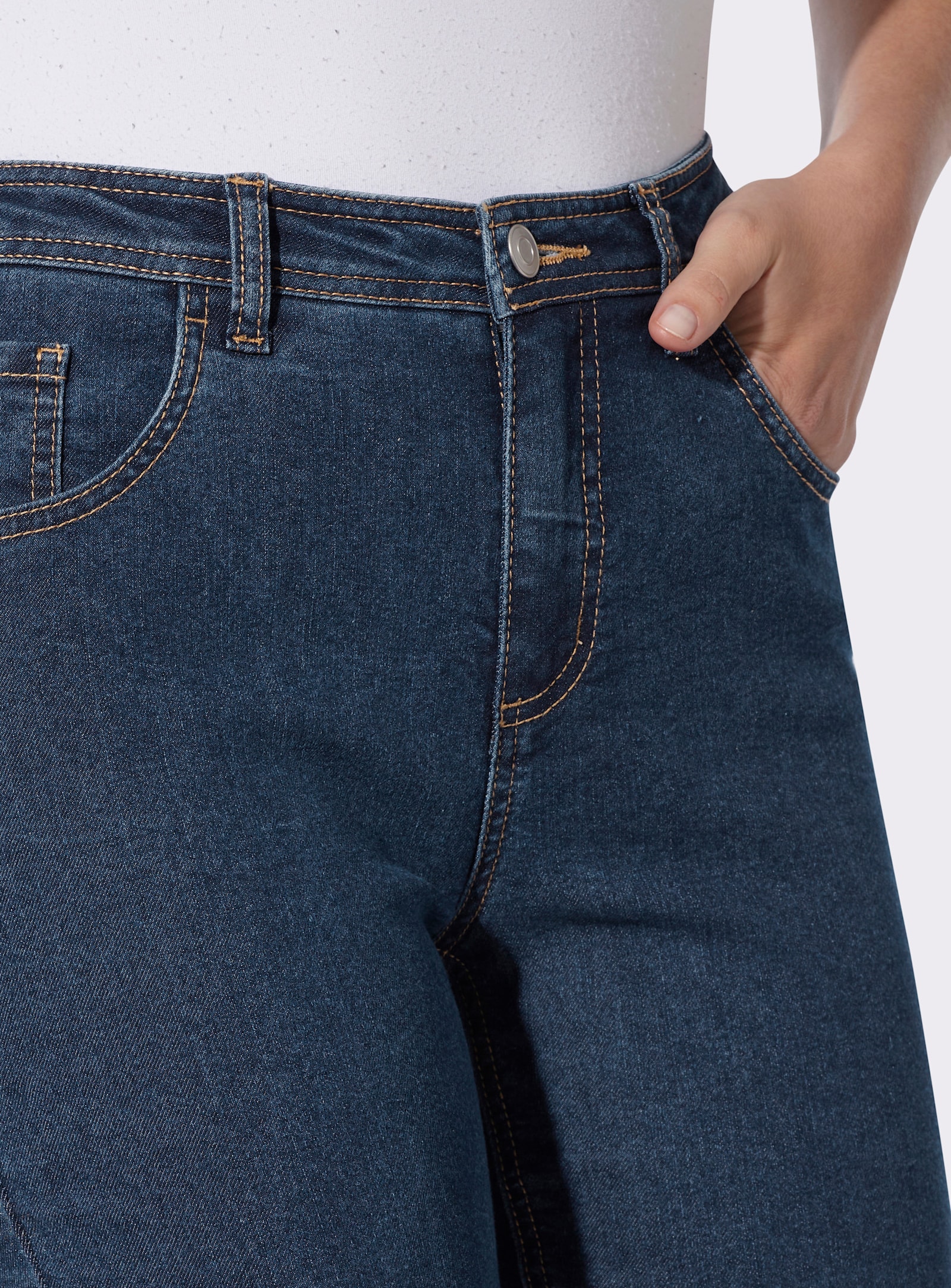 5-Pocket-Jeans in gerader Form - blue-stone-washed