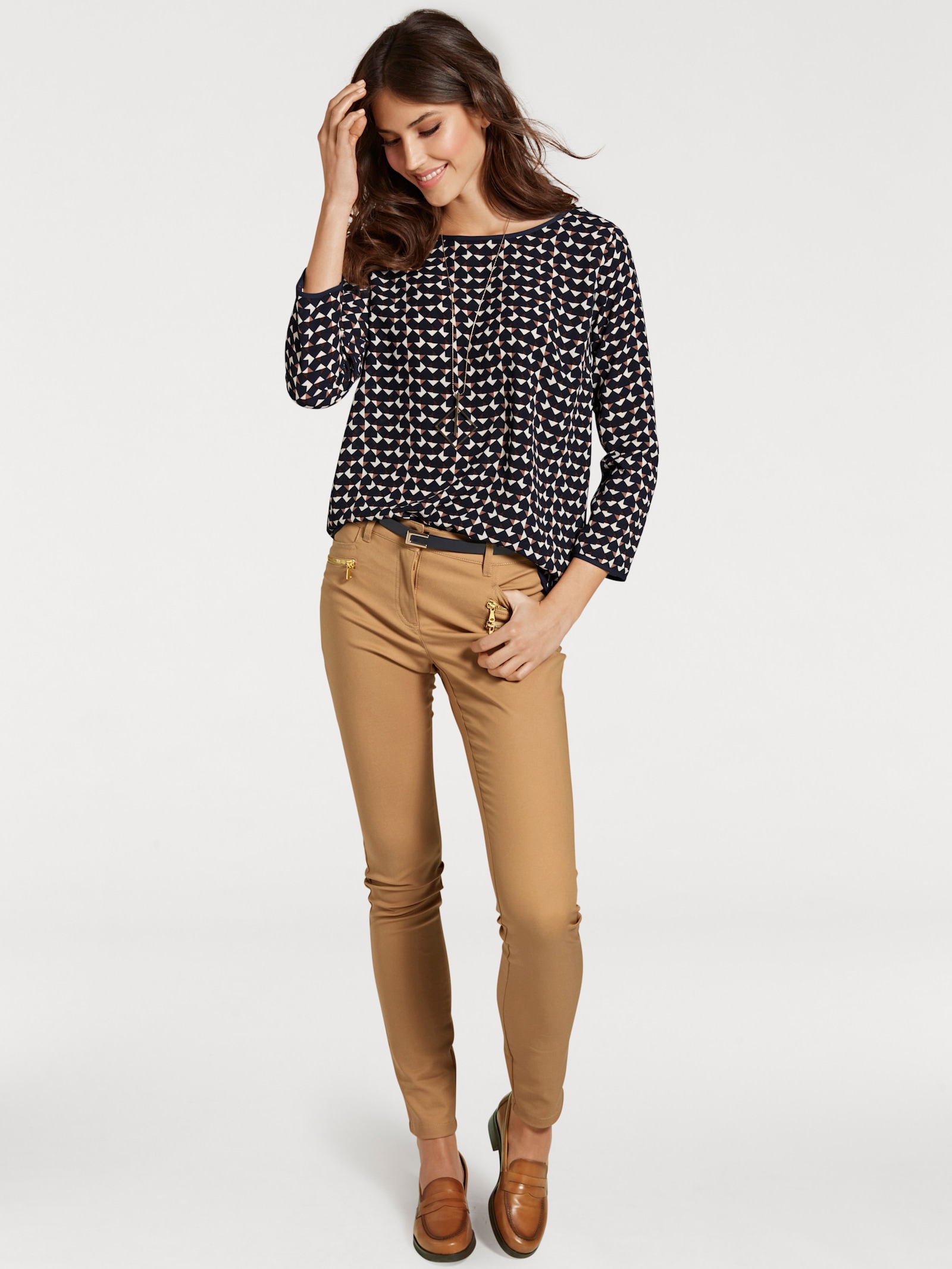 heine Hose mit Bauchweg-Effekt - camel