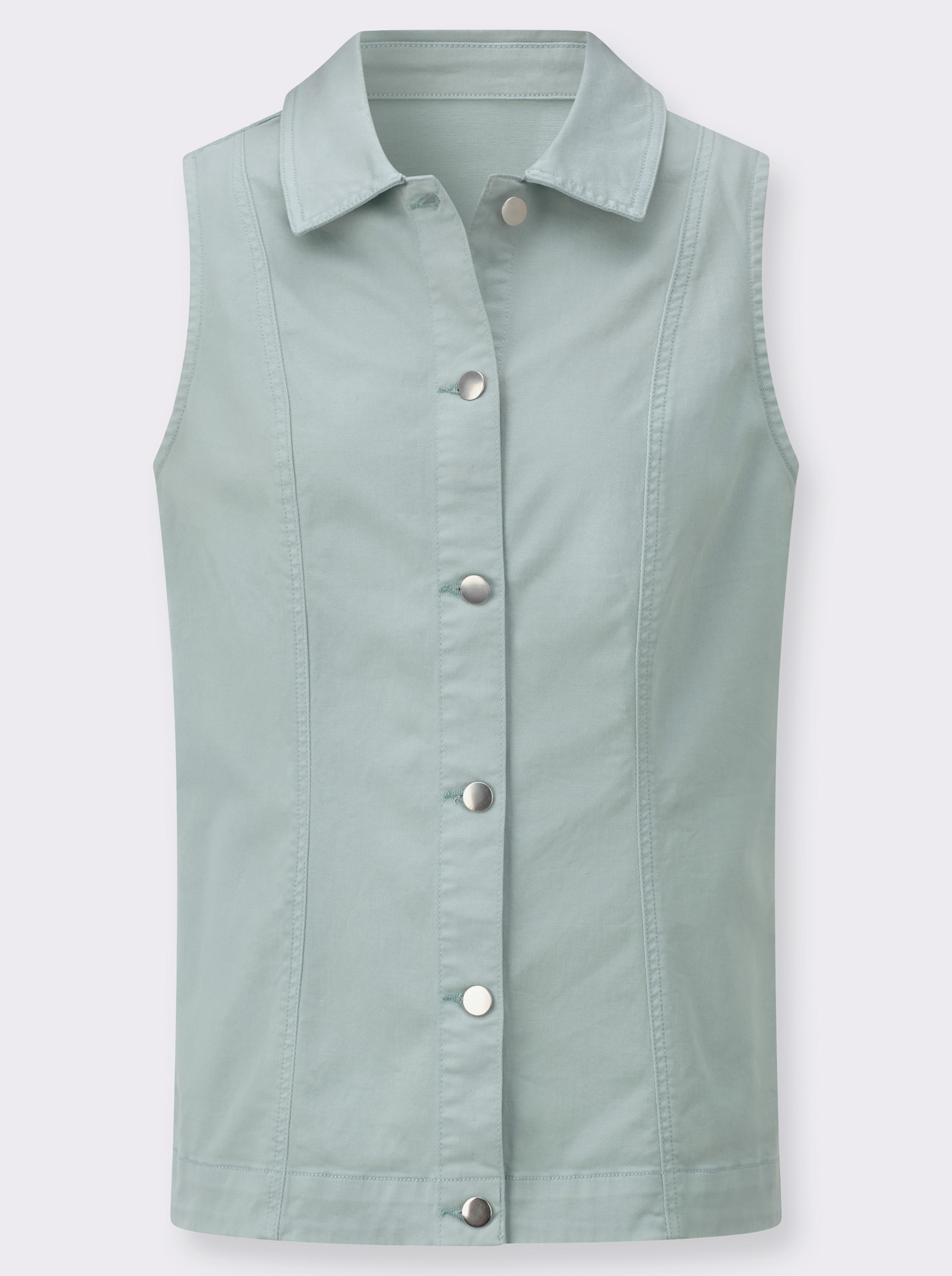 Weste in Jeans-Optik - kalkmint