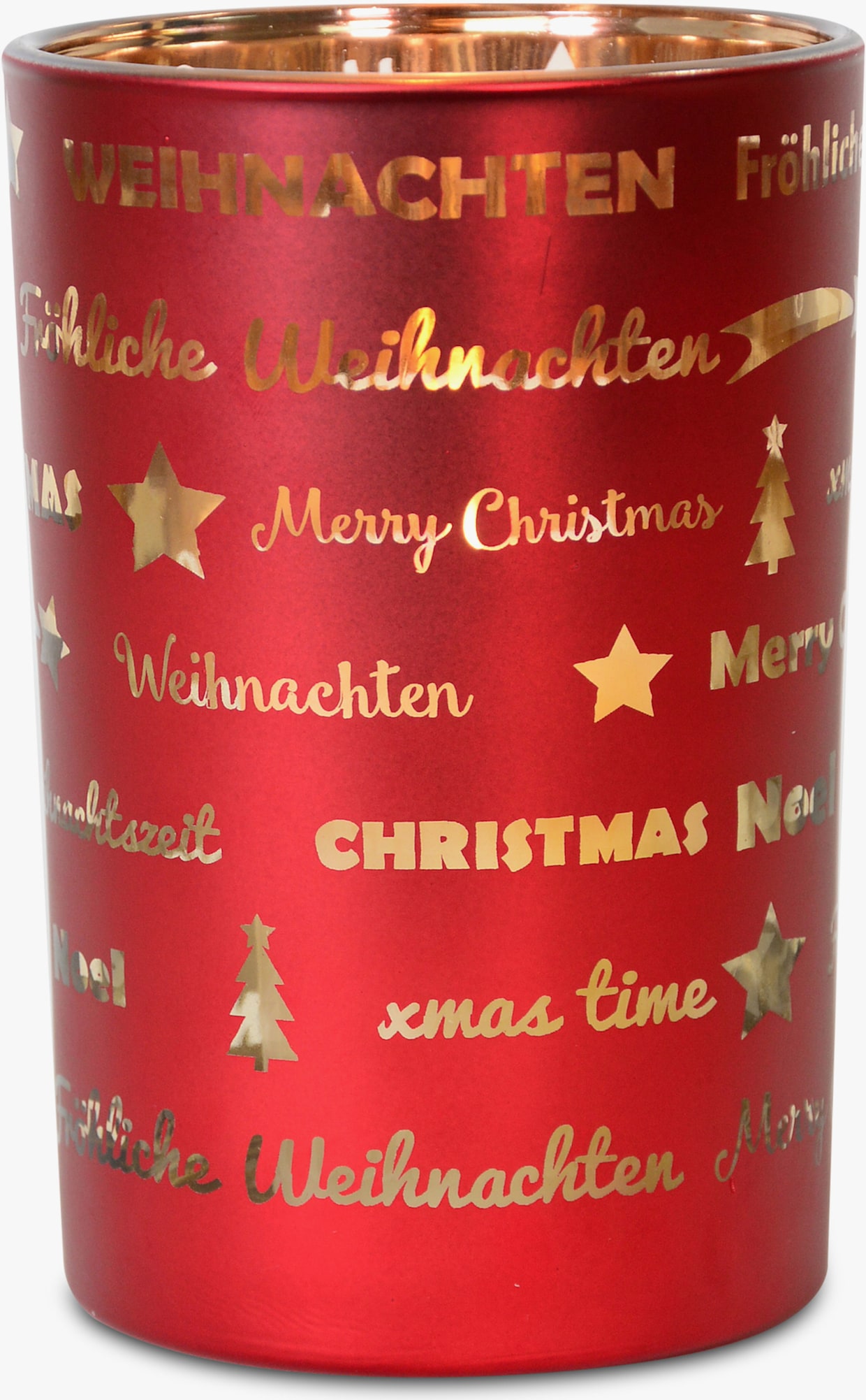 RIFFELMACHER & WEINBERGER Windlicht - rot/goldfarben