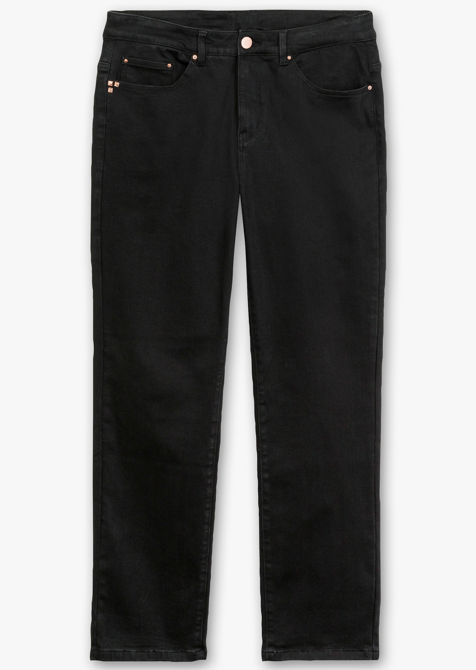 sheego Gerade Jeans mit Bodyforming-Effekt - black denim