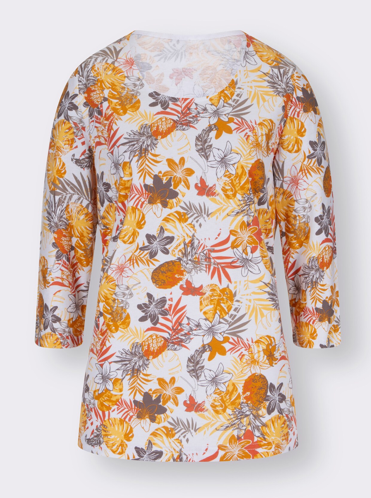 Shirt met print - oker geprint
