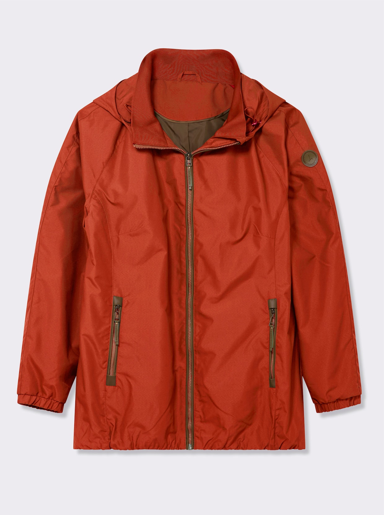 Übergangsjacke in Microfaser-Qualität - rostrot