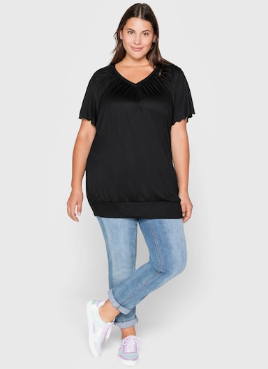 sheego T-Shirt - schwarz
