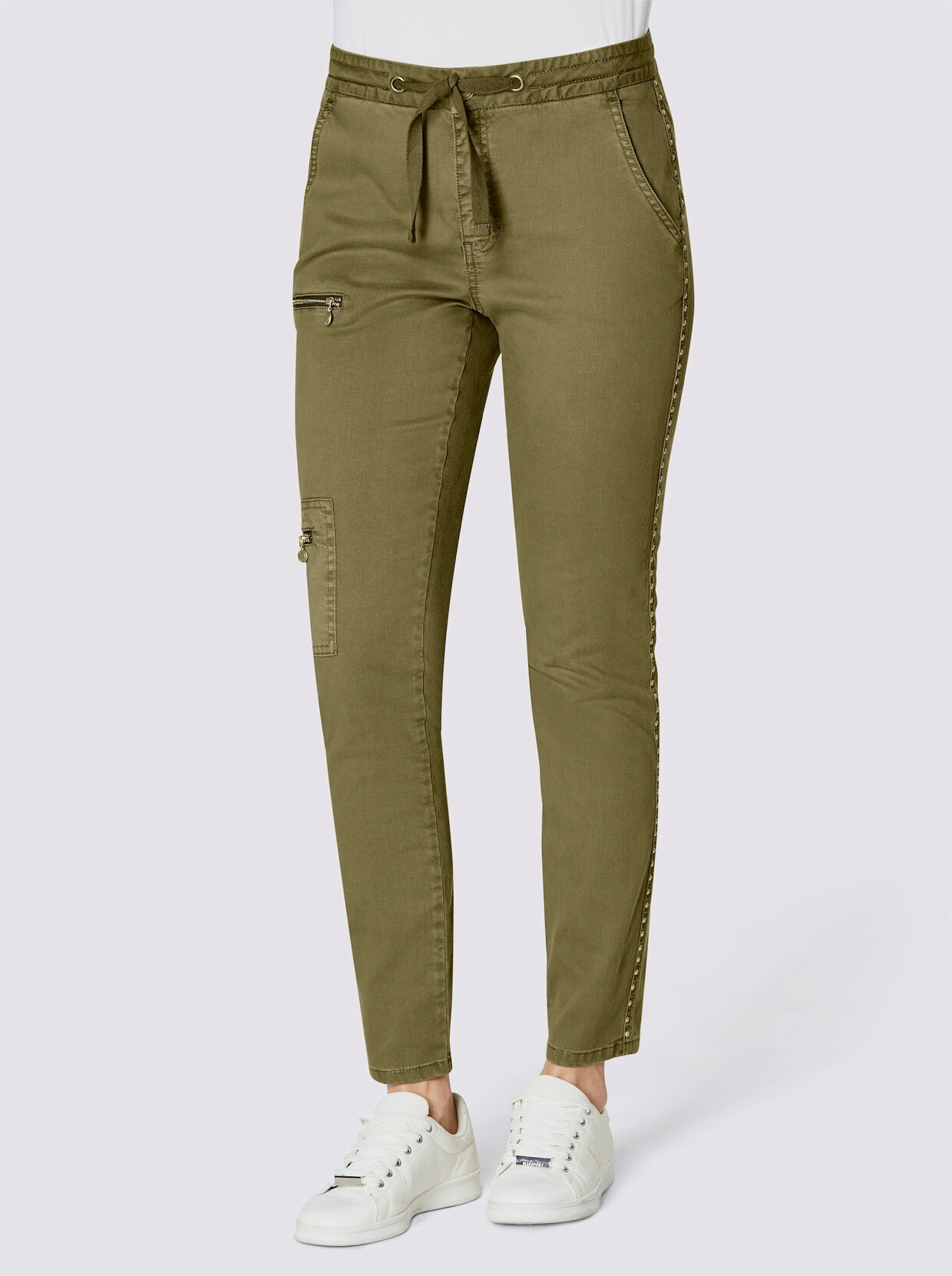 Creation L Premium Baumwoll-Lyocell-Hose - khaki