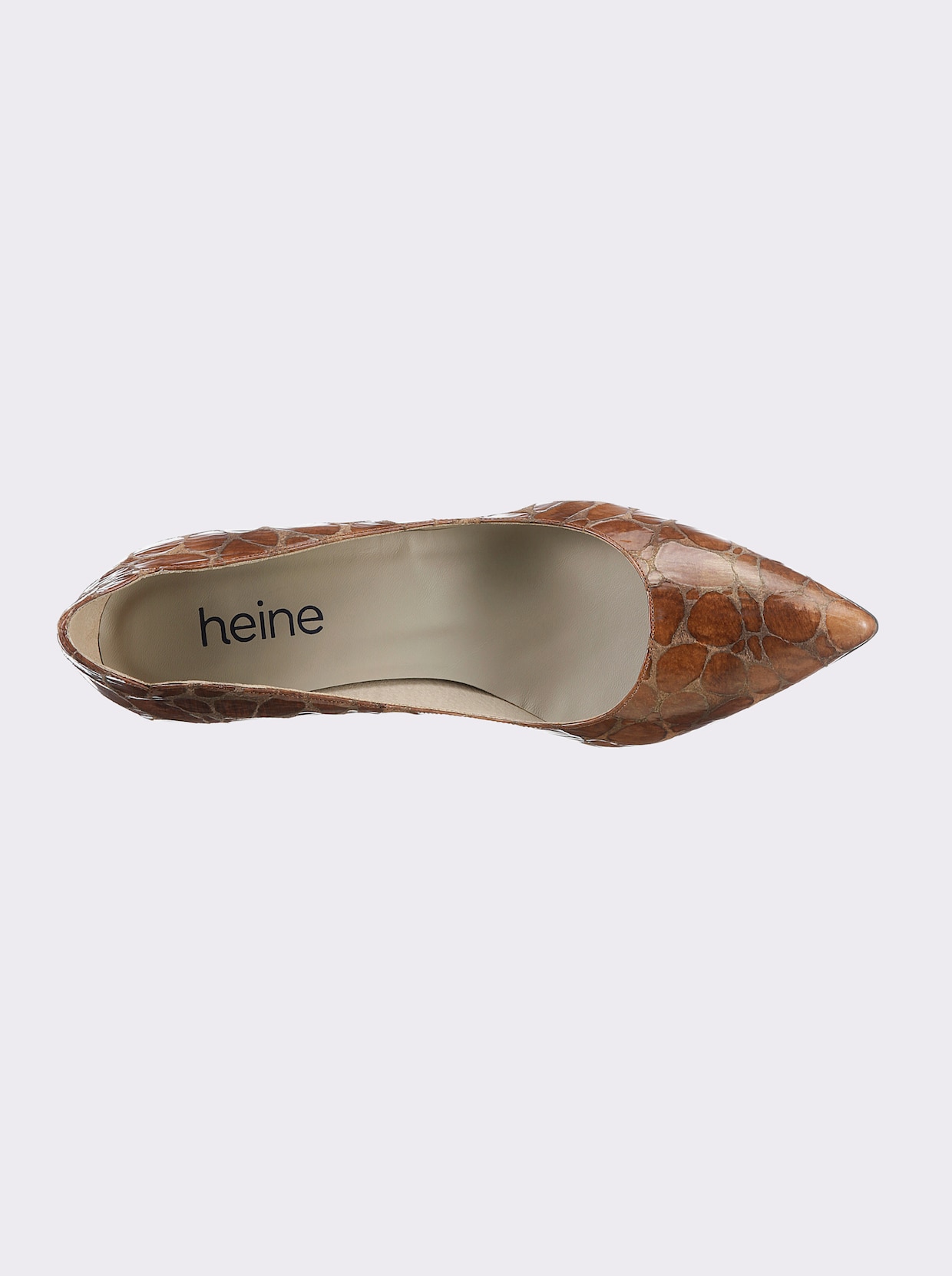 heine pumps - cognac reliëf