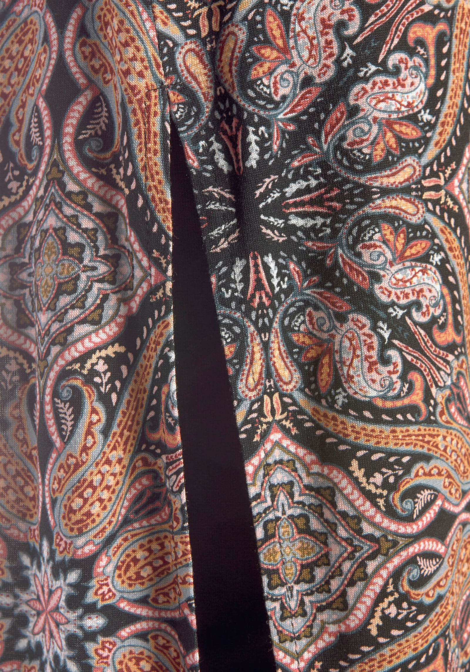 Beachtime Lange top - bruin bedrukt, zwart