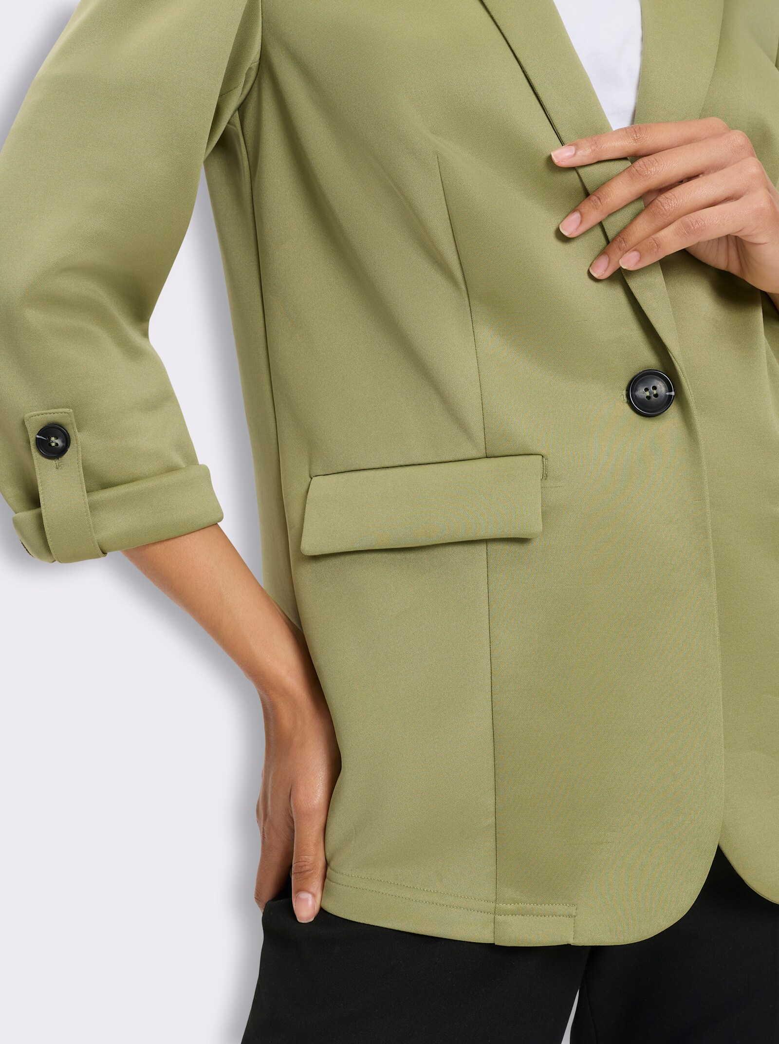 Jerseyblazer in Interlock-Qualität - schilf
