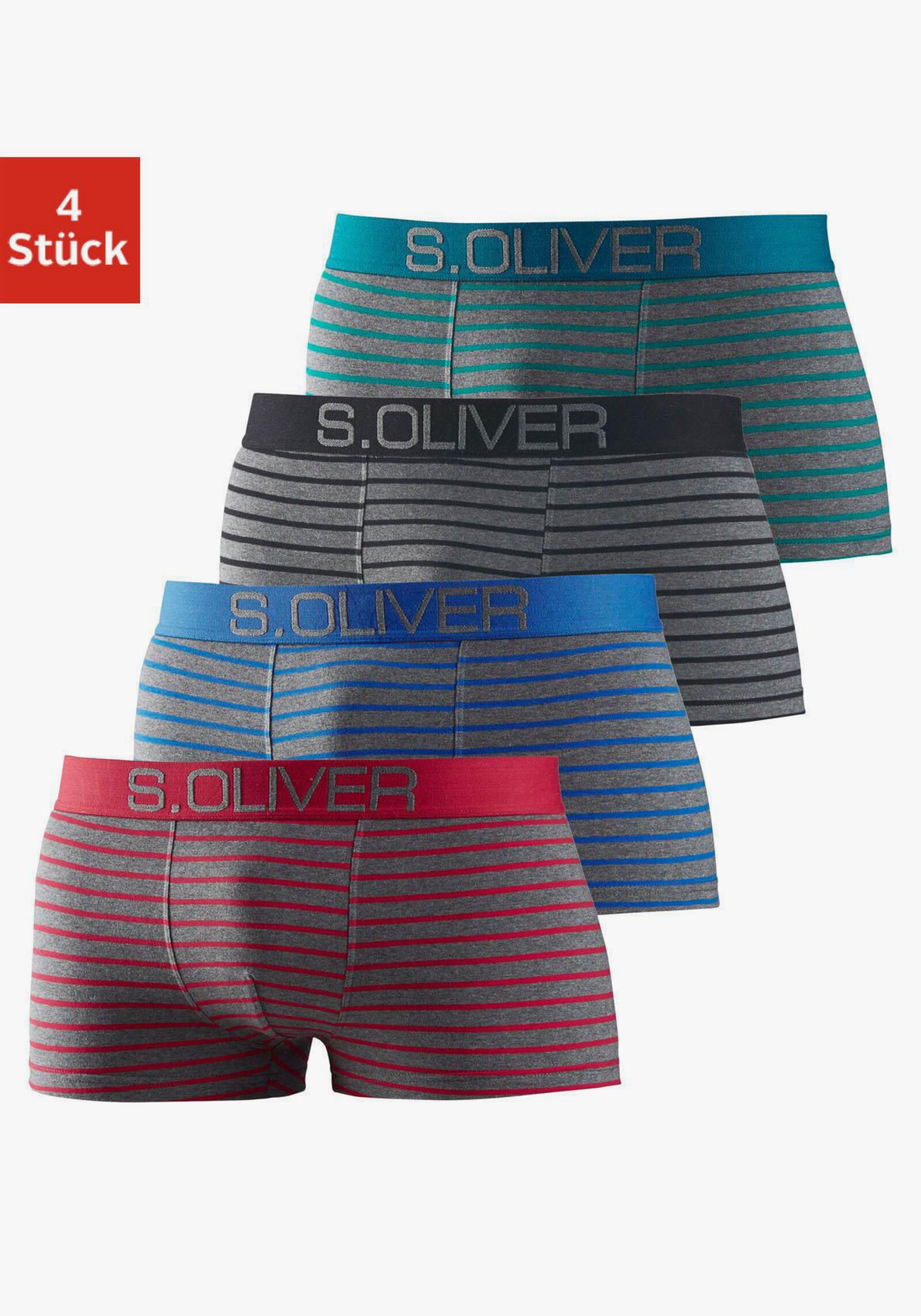 s.Oliver Hipster - schwarz-grau-gestreift / petrol-grau-gestreift / blau-grau-gestreift / rot-grau-gestreift