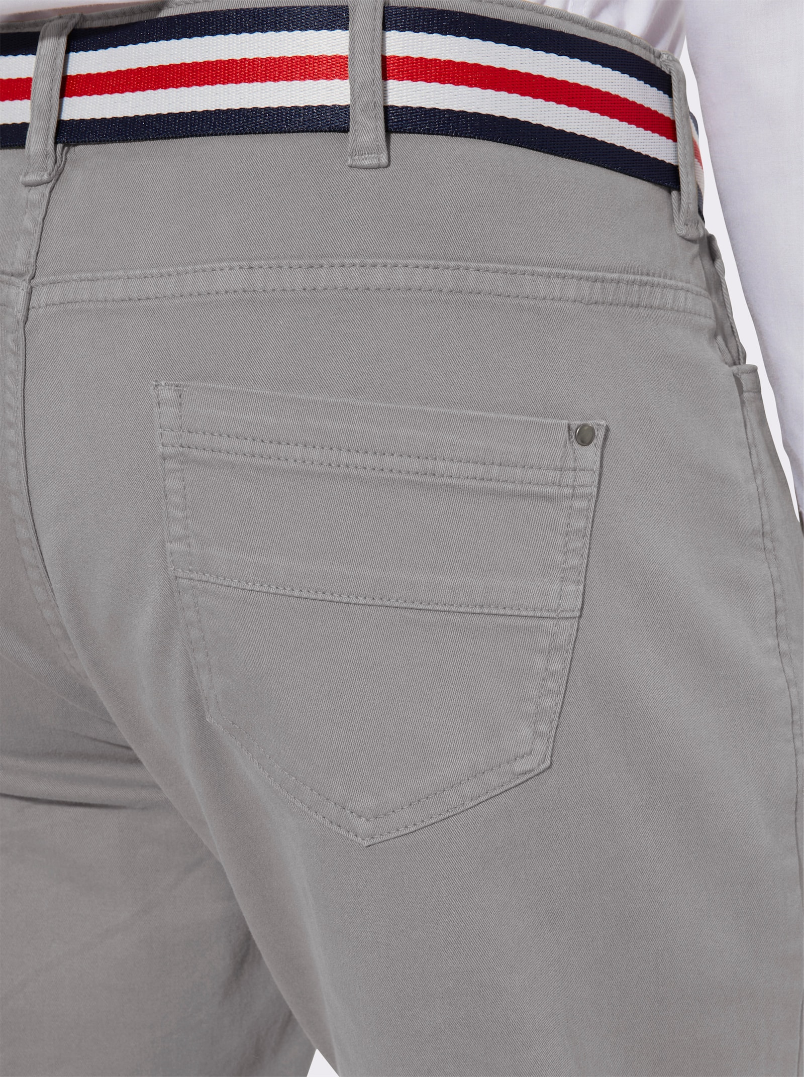 5-pocketjeans van twill - grijs