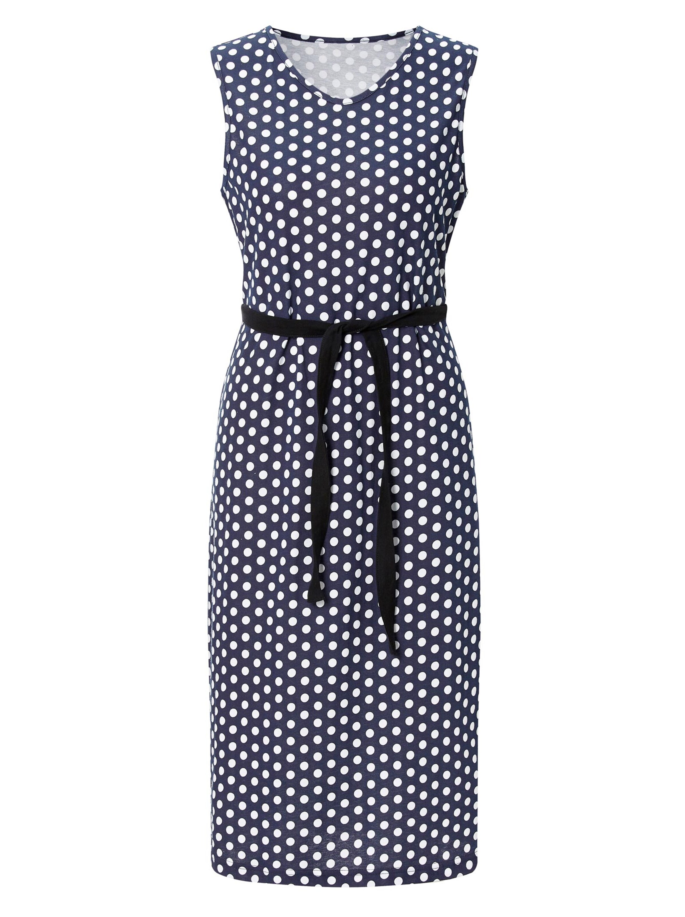 Kleid - marine-gepunktet