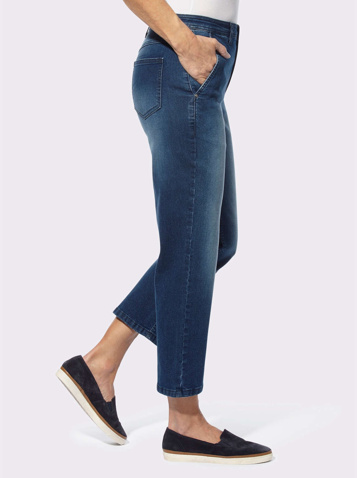 Ankle jeans - blue-stone-washed