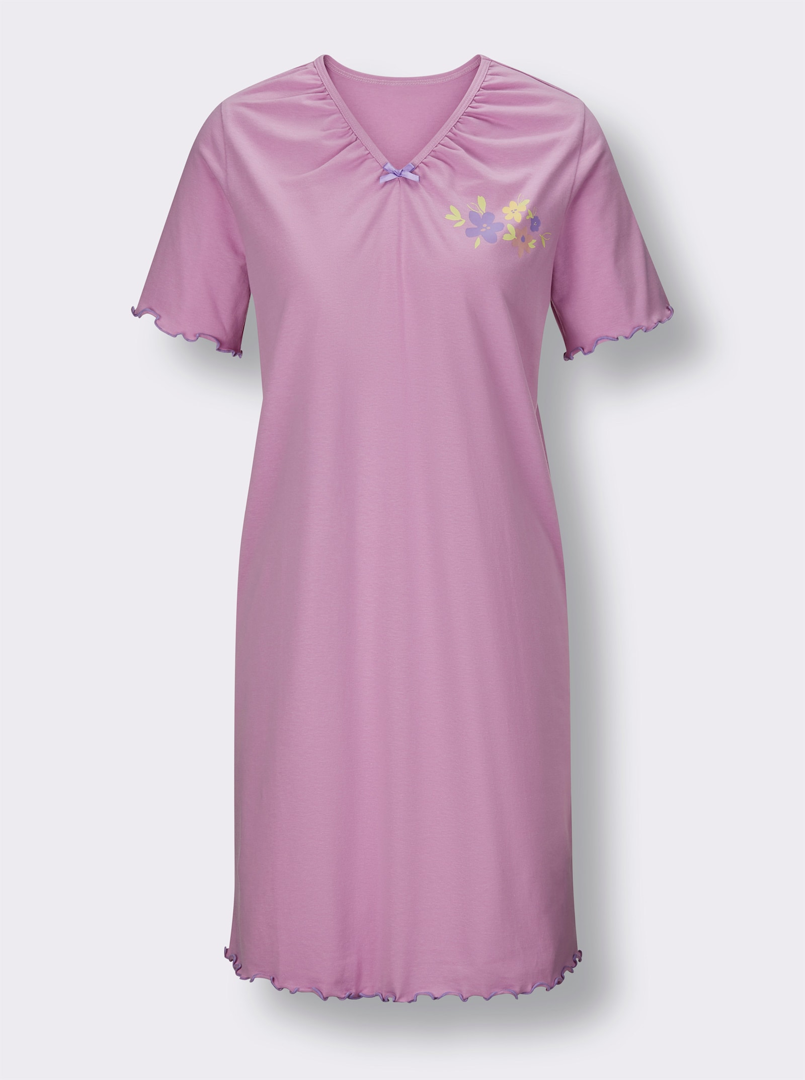 wäschepur Sleepshirts - weiss-orchidee-bedruckt + orchidee