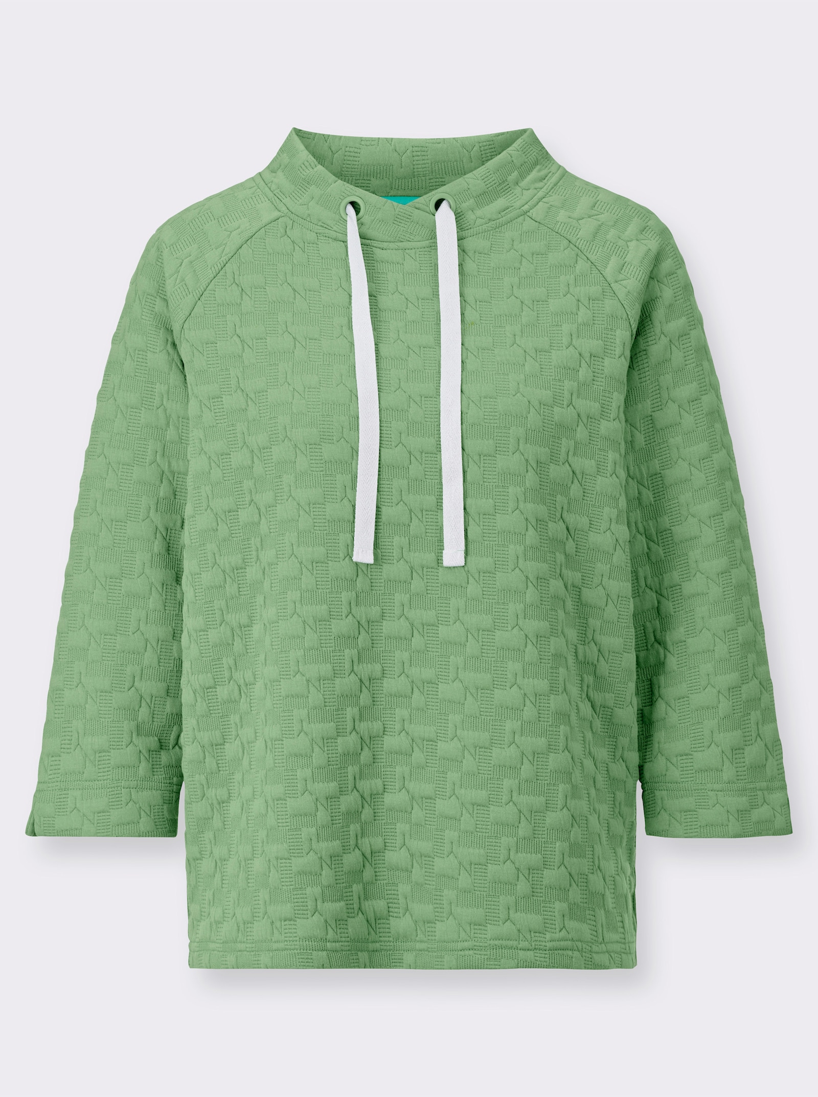 Sweatshirt mit Jacquard-Struktur - apfel