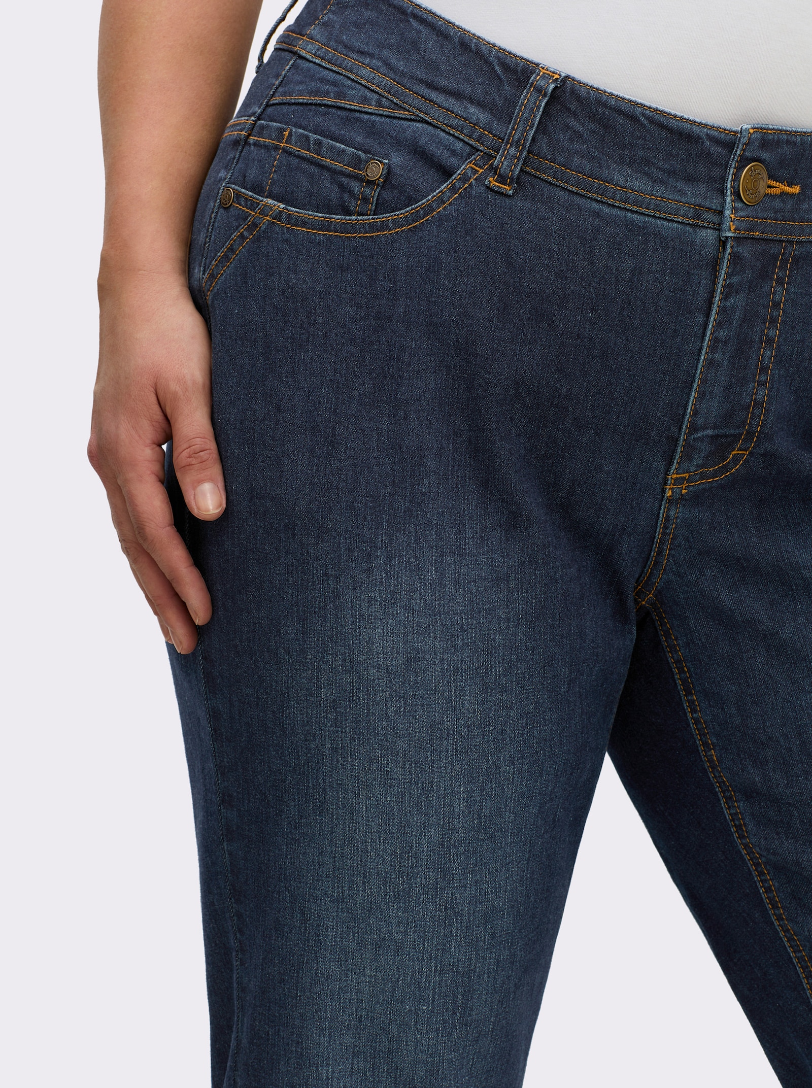 sheego Jeans in schmaler Form - dark blue used