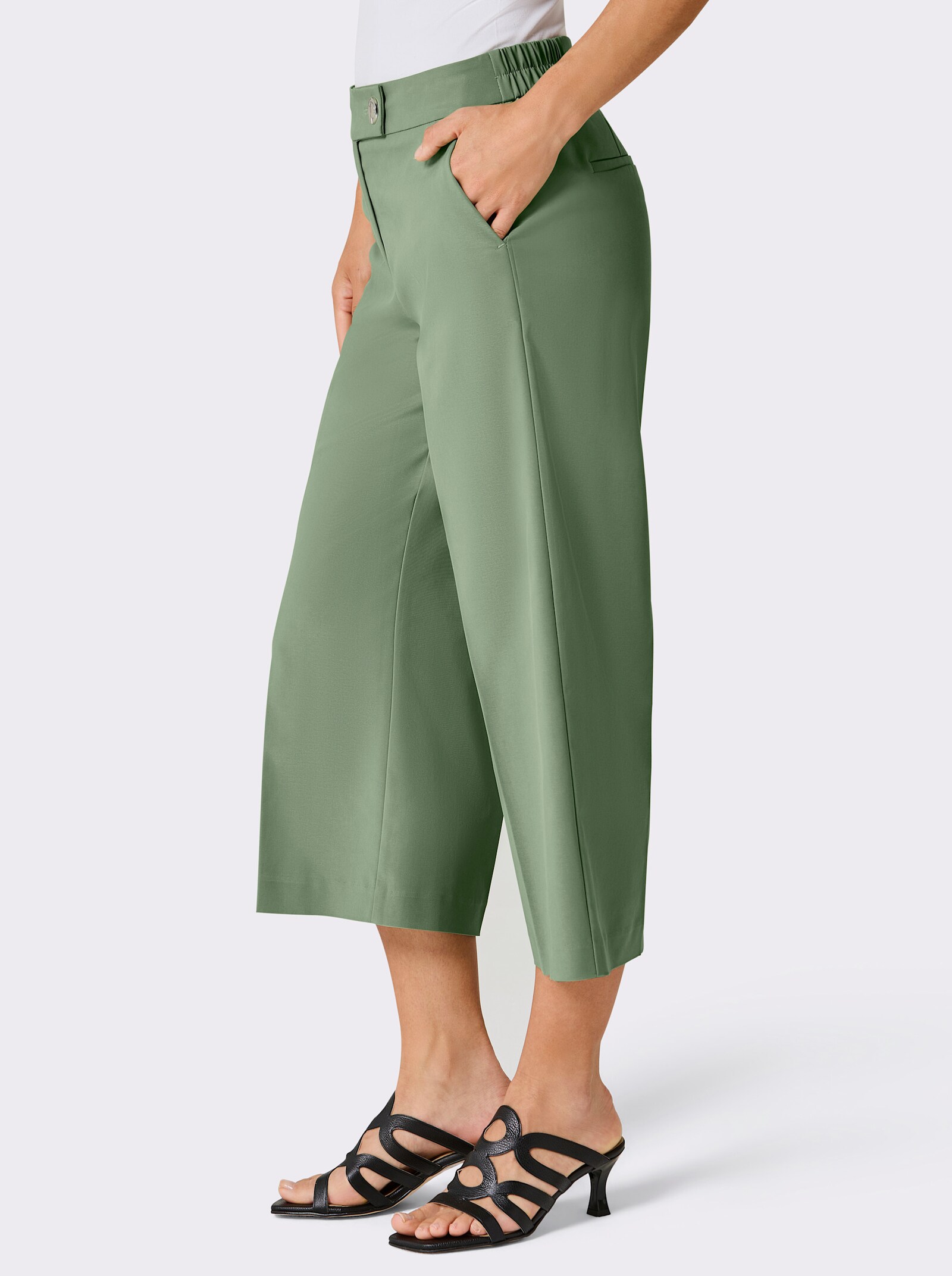 CREATION L PREMIUM Stoffhose in Web-Qualität - eucalyptus