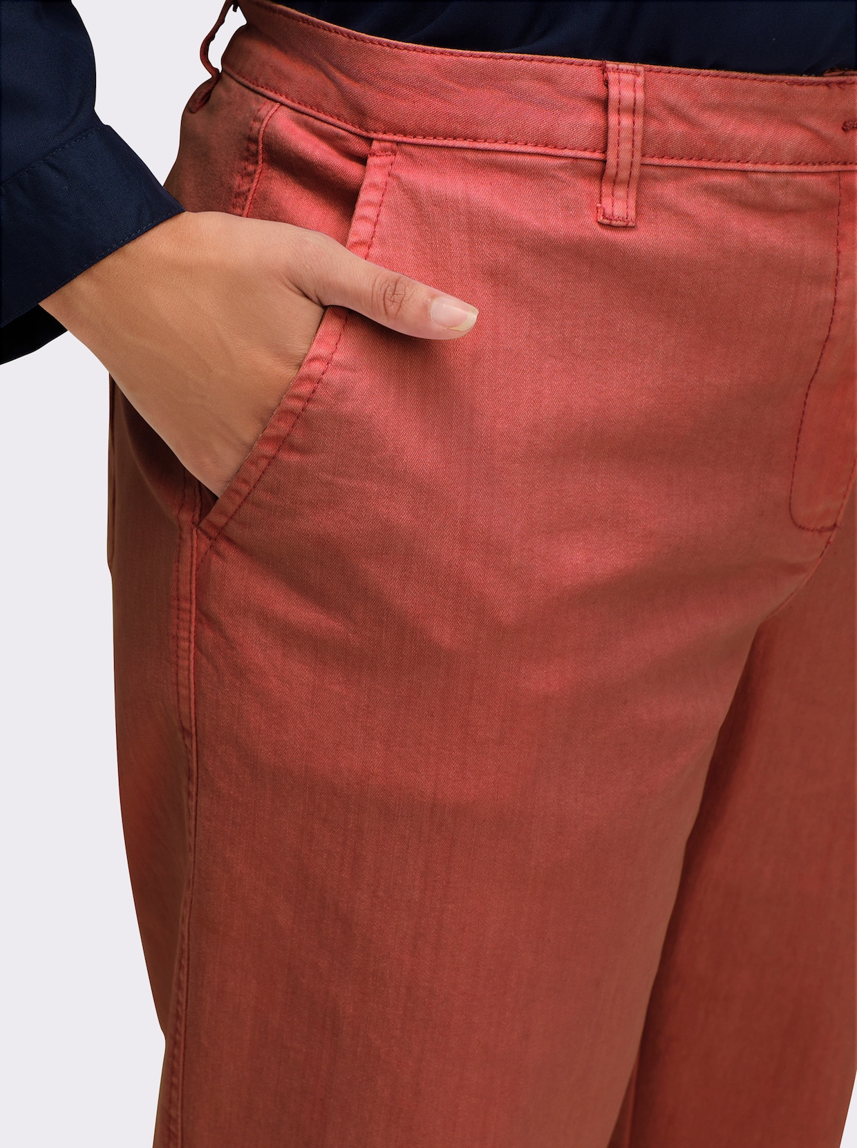 Culotte mit aufgesetzten Taschen hinten - rostrot