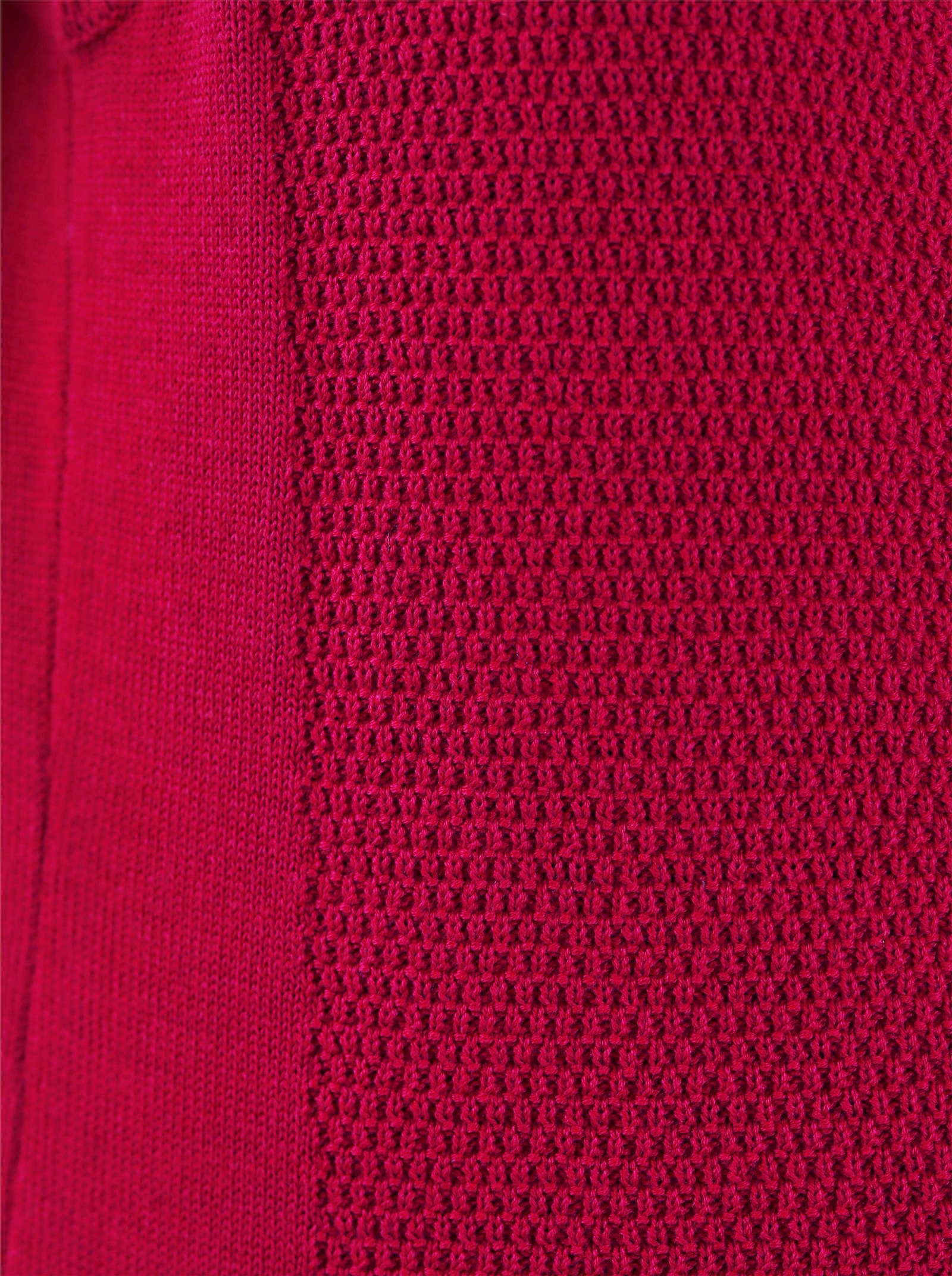 Strickweste mit durchgehendem Reißverschluss - rot