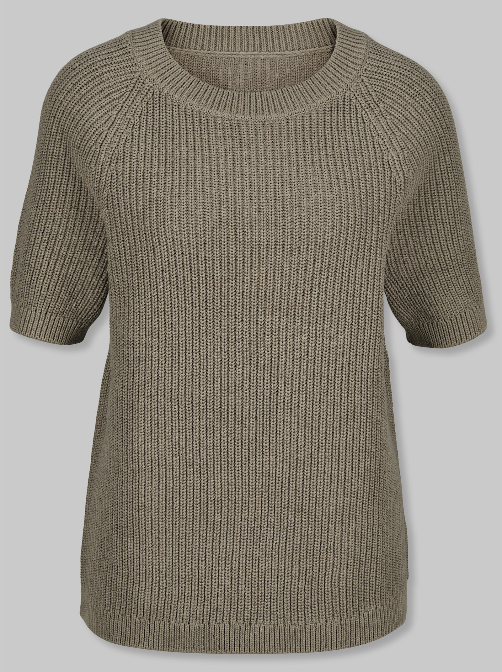 heine Baumwollpullover mit Bündchen - schlamm