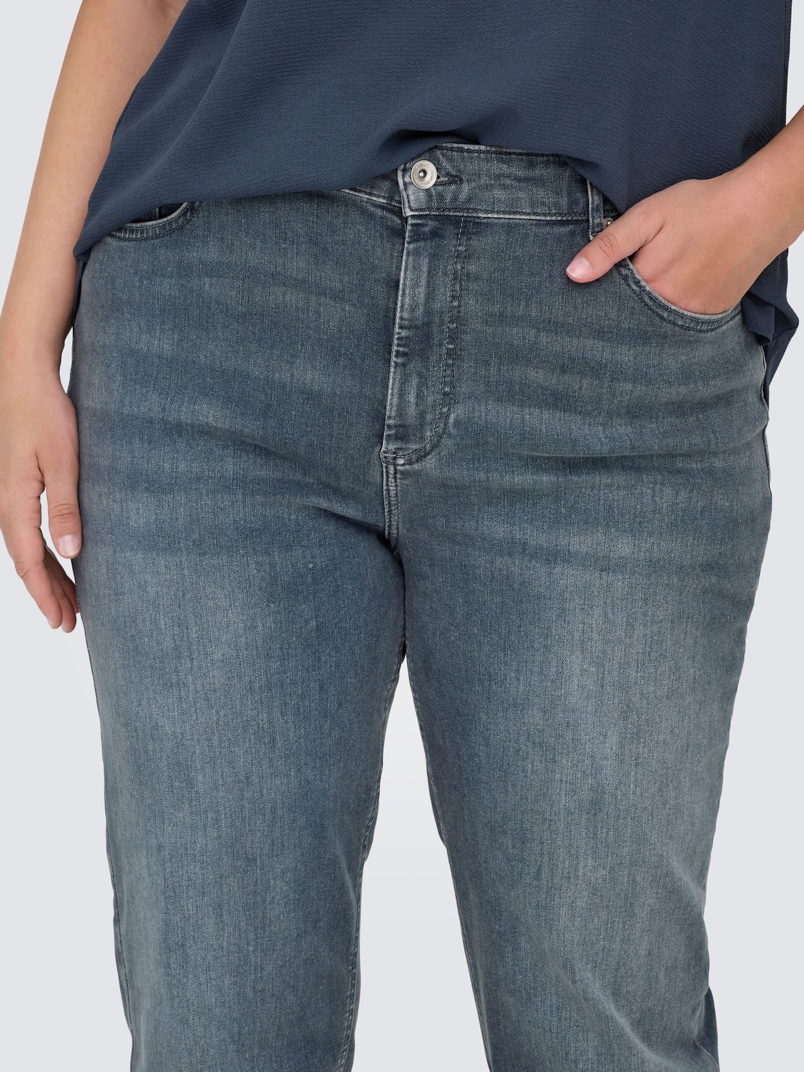 ONLY CARMAKOMA High-waist-Jeans - special blue grey denim