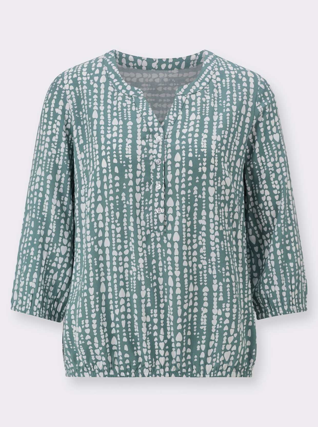 Blouse met print - jade/wit geprint