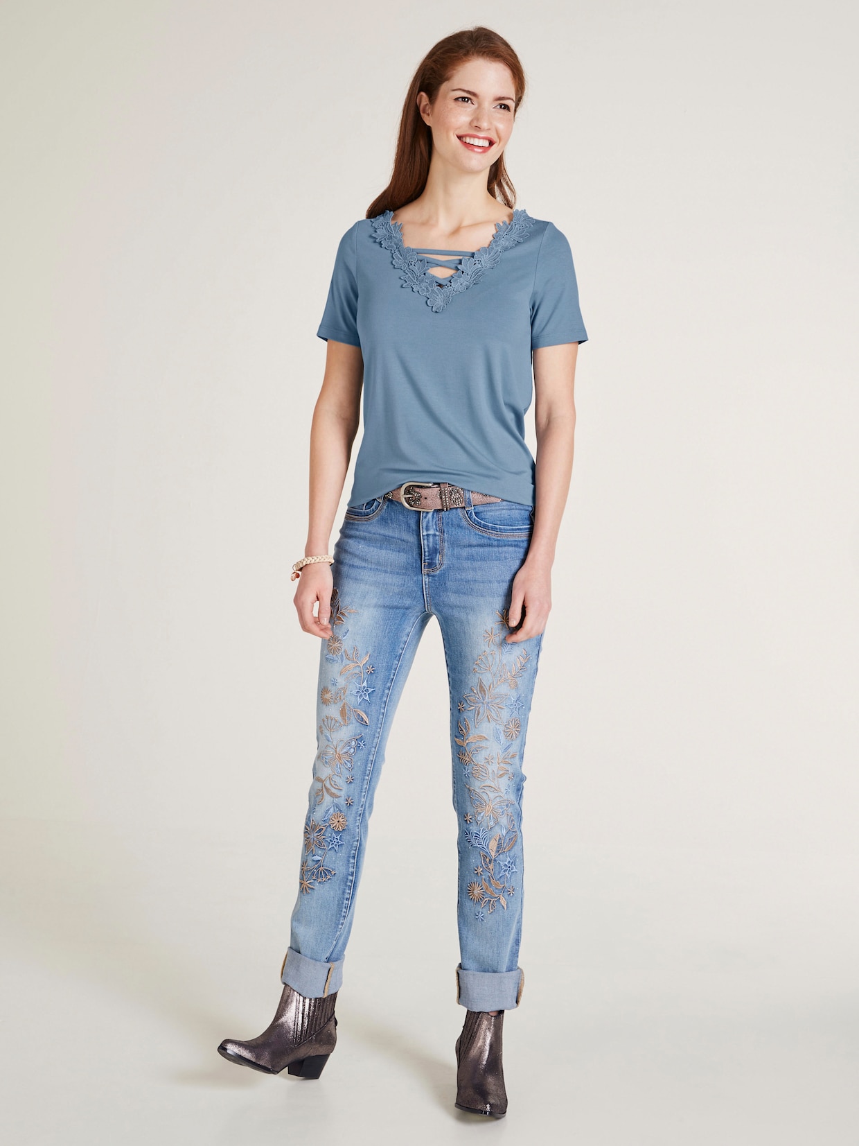 heine Bauchweg-Jeans - bleached