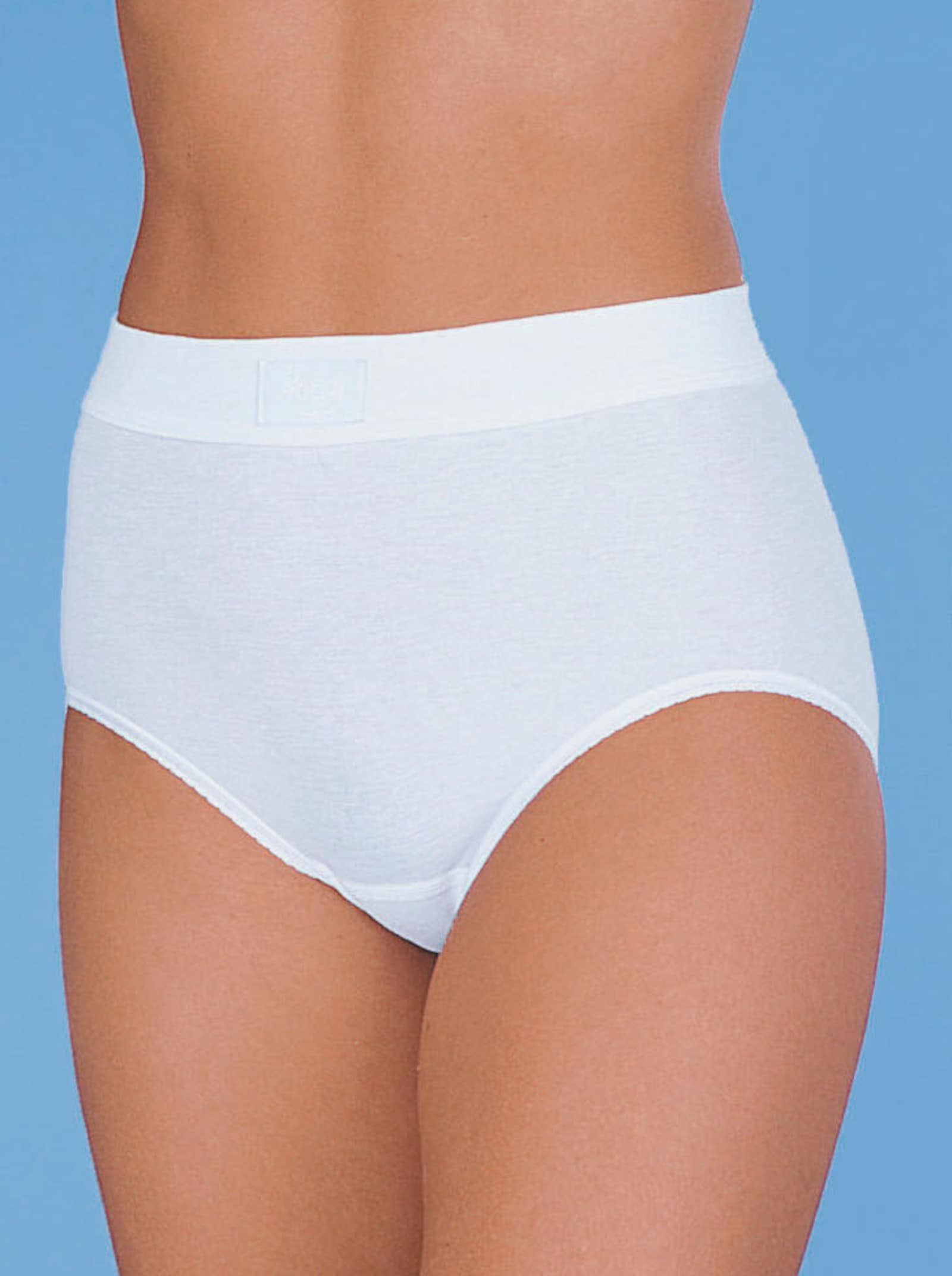 Sloggi Slip met dubbellaags badstof kruisje - wit