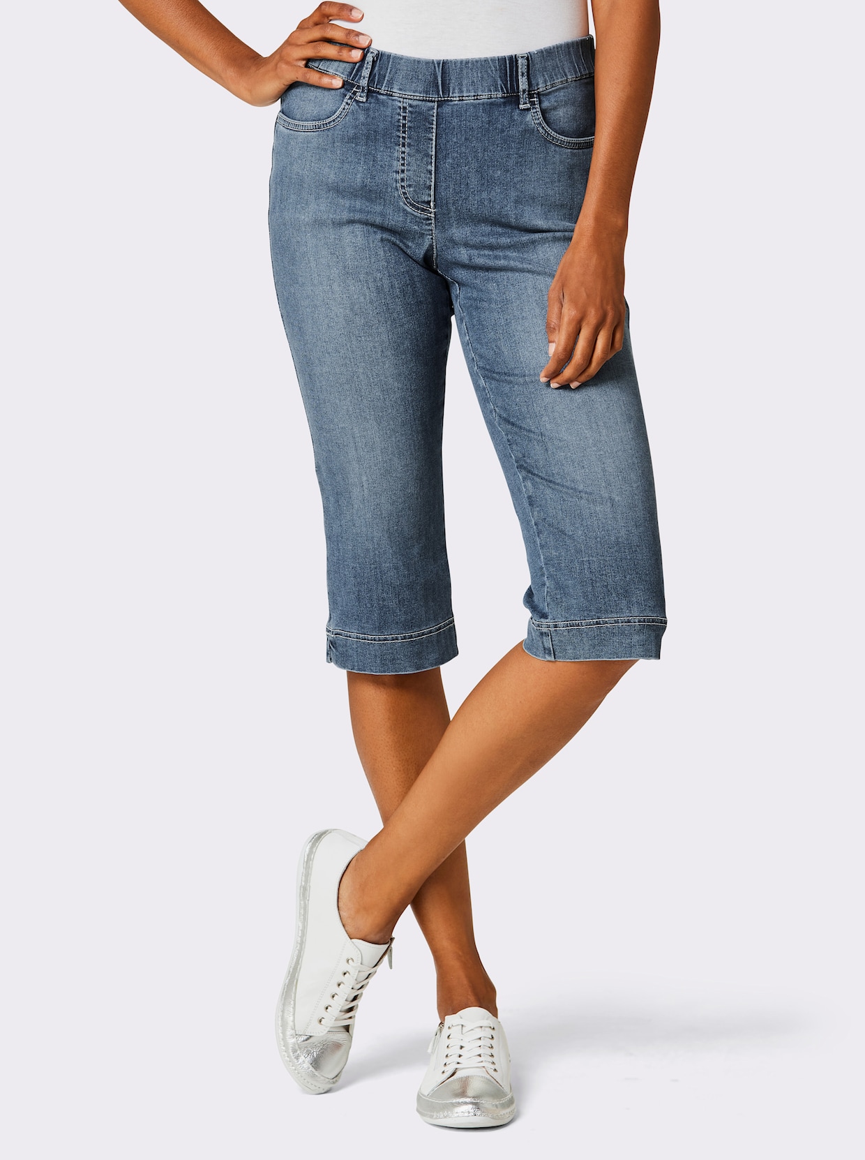 Ascari Capri-jeans - blue-stonewashed