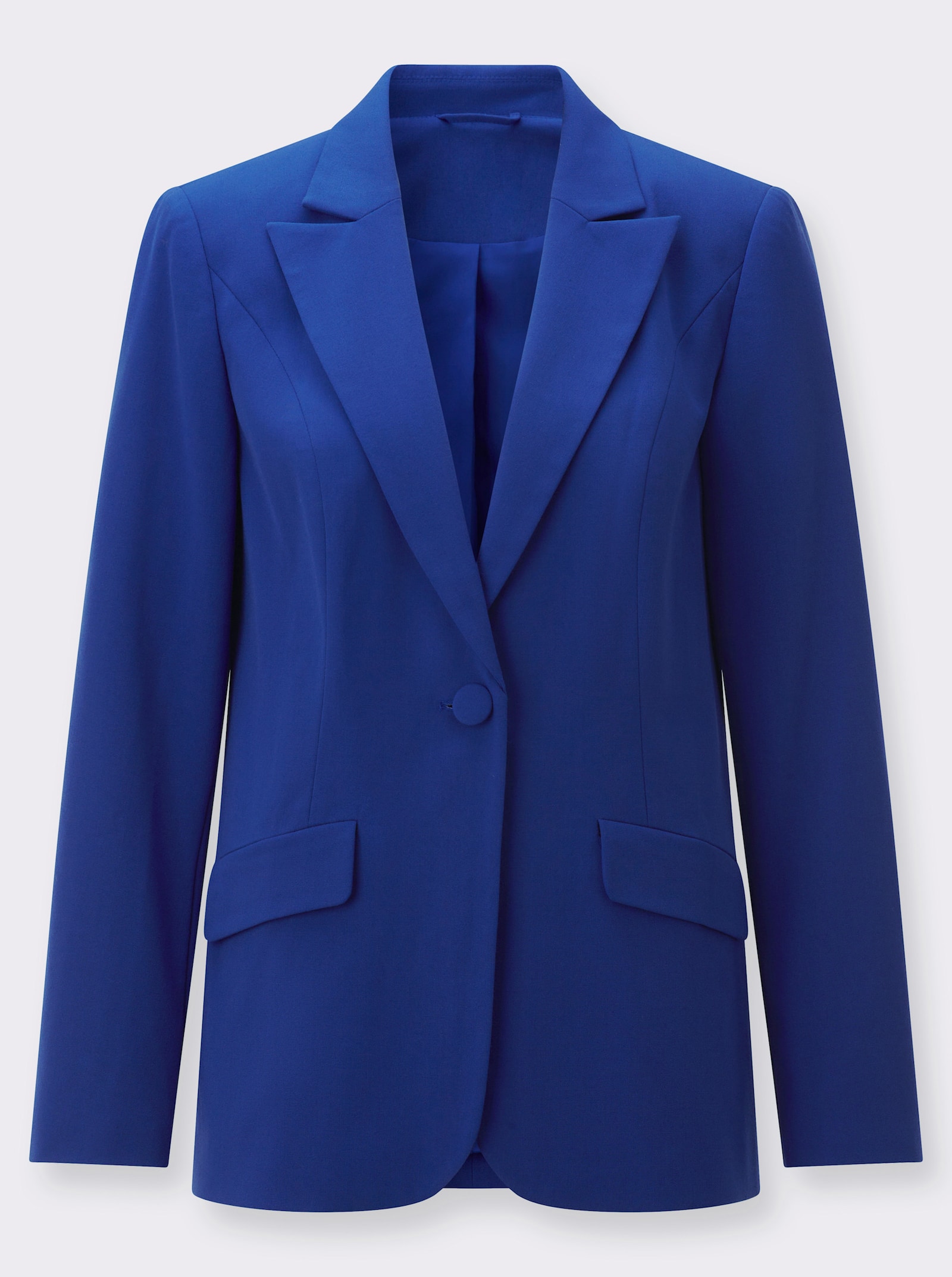 Blazer mit Knopfverschluss - royalblau