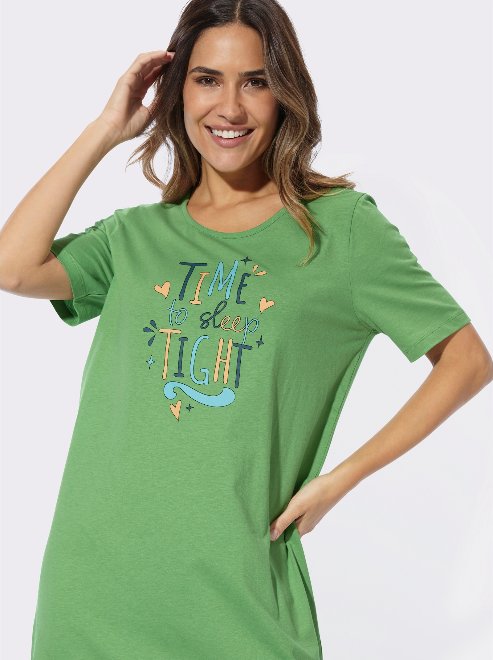 Nachthemd mit aufgedrucktem Schriftzug - apfel