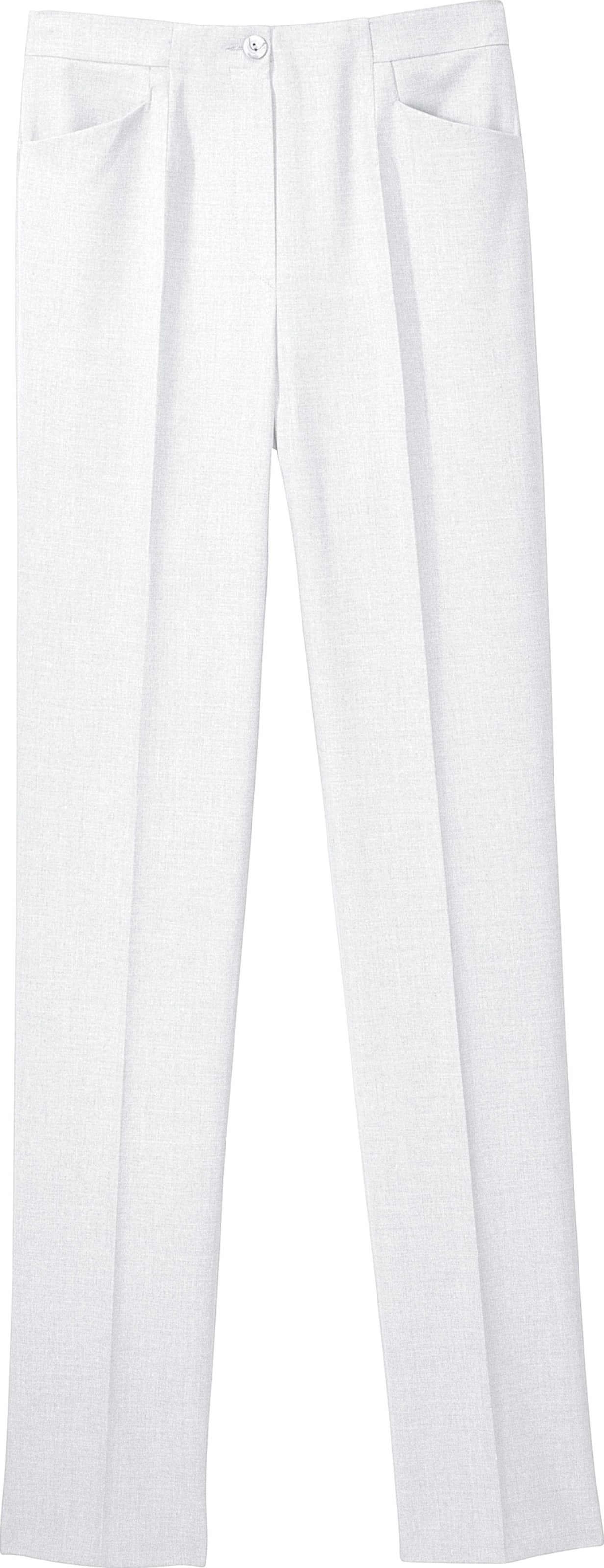 Come On Damen Weiß Bügelfaltenhose Gr. 96, Langgrößen, 100% Polyester, Unifarben, Lang, Hosen, Topseller - Bild 3