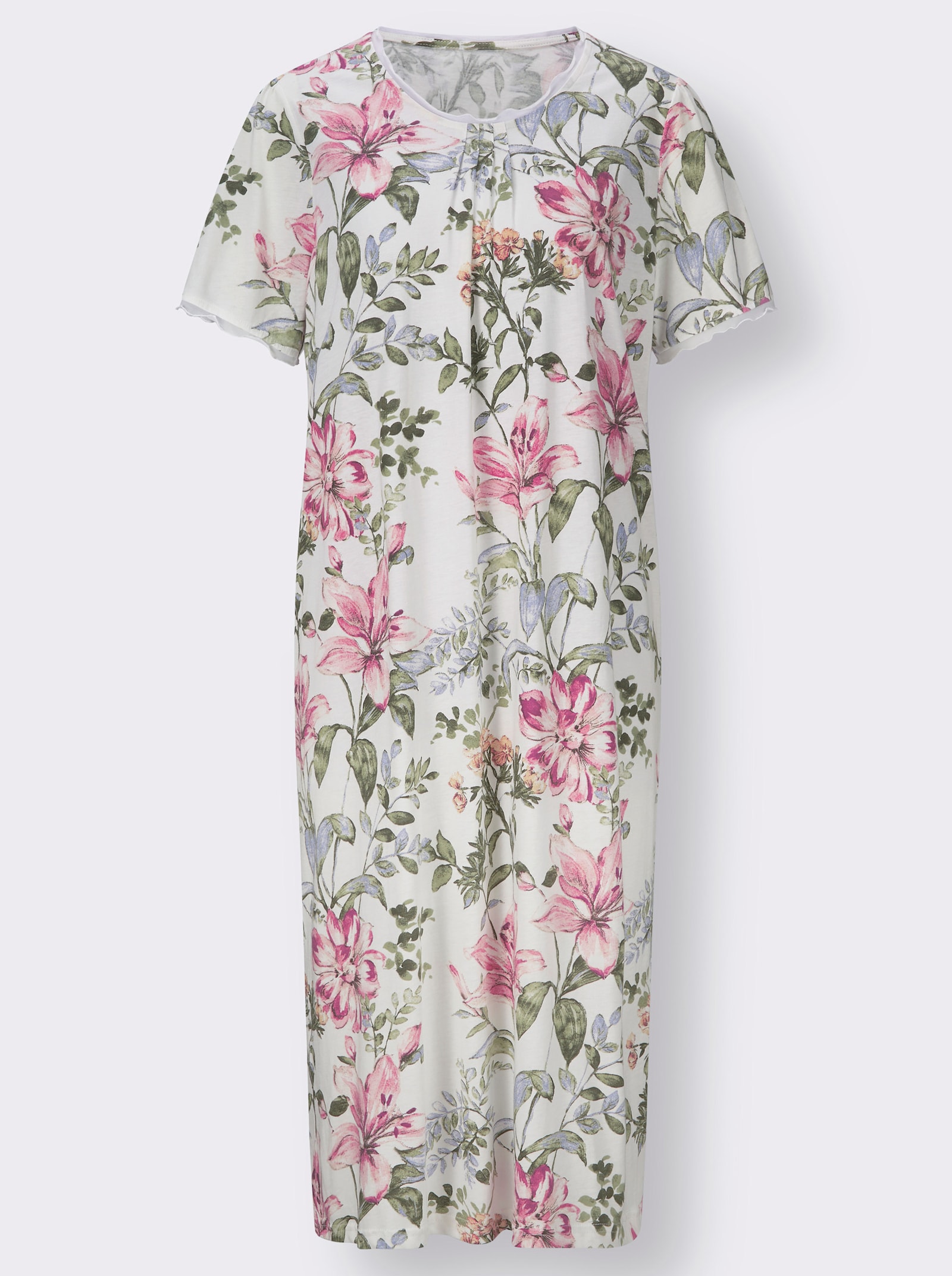 wäschepur Nachthemd im floralen Dessin - ecru-hellrosé-bedruckt