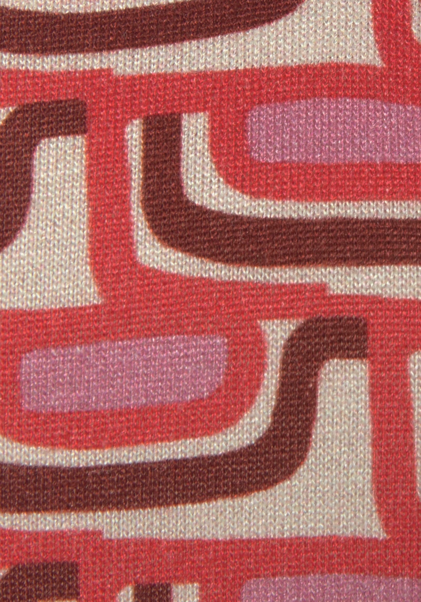 Vivance Strandtop - beige-rot bedruckt