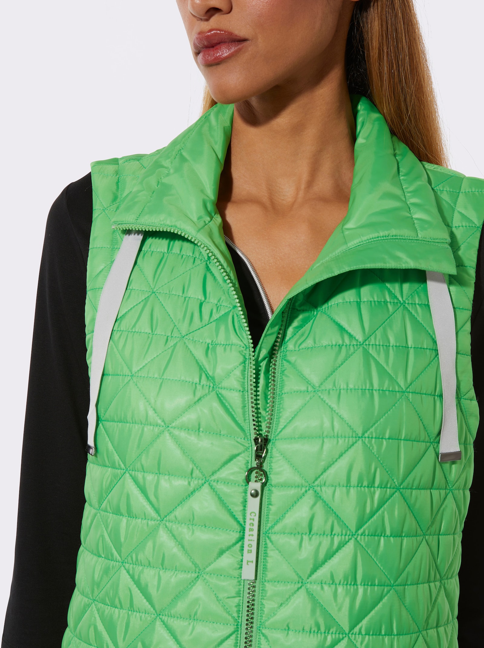 Steppweste mit 2-Wege-Taschen - apfel