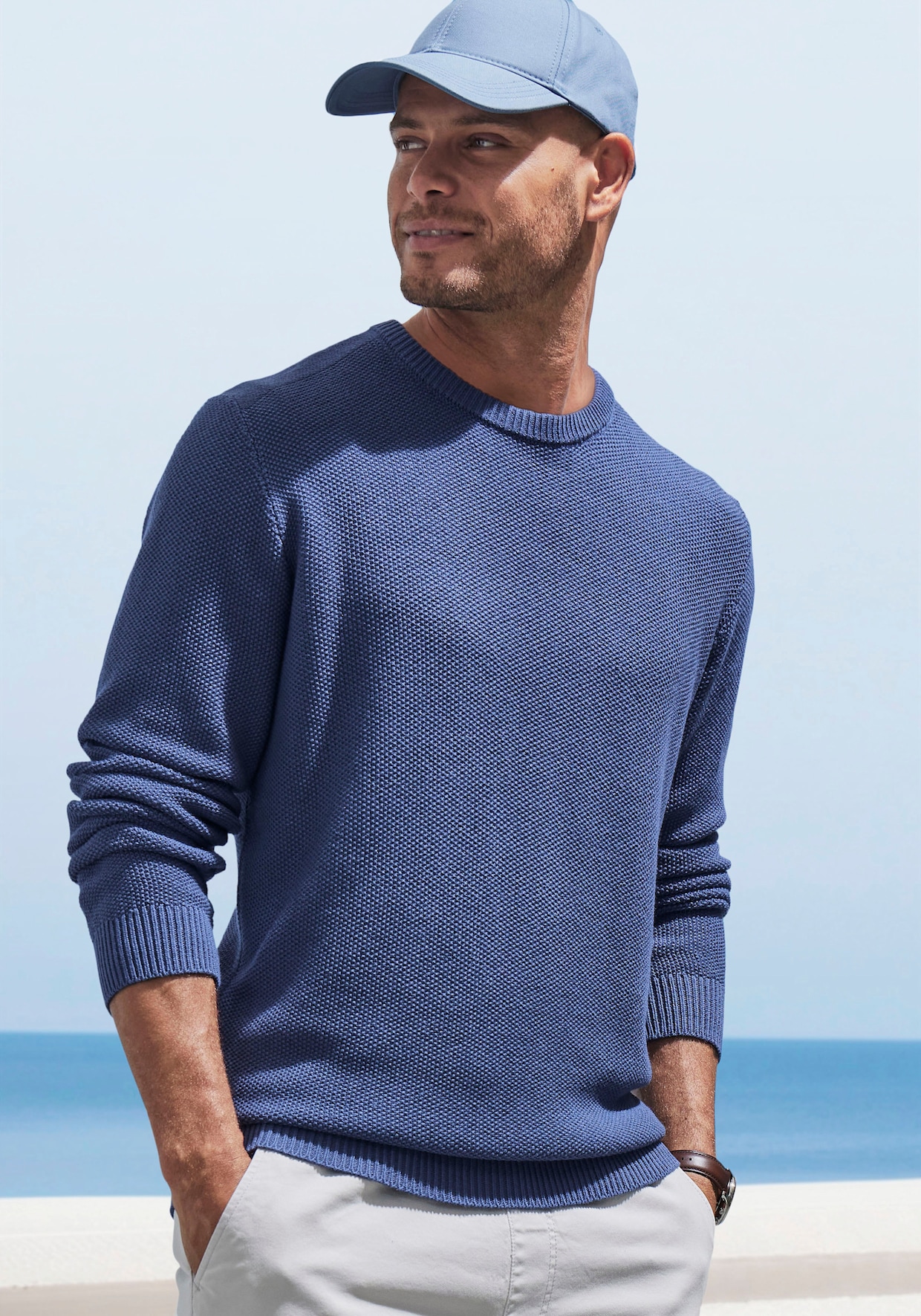 Tricotvest - blauw