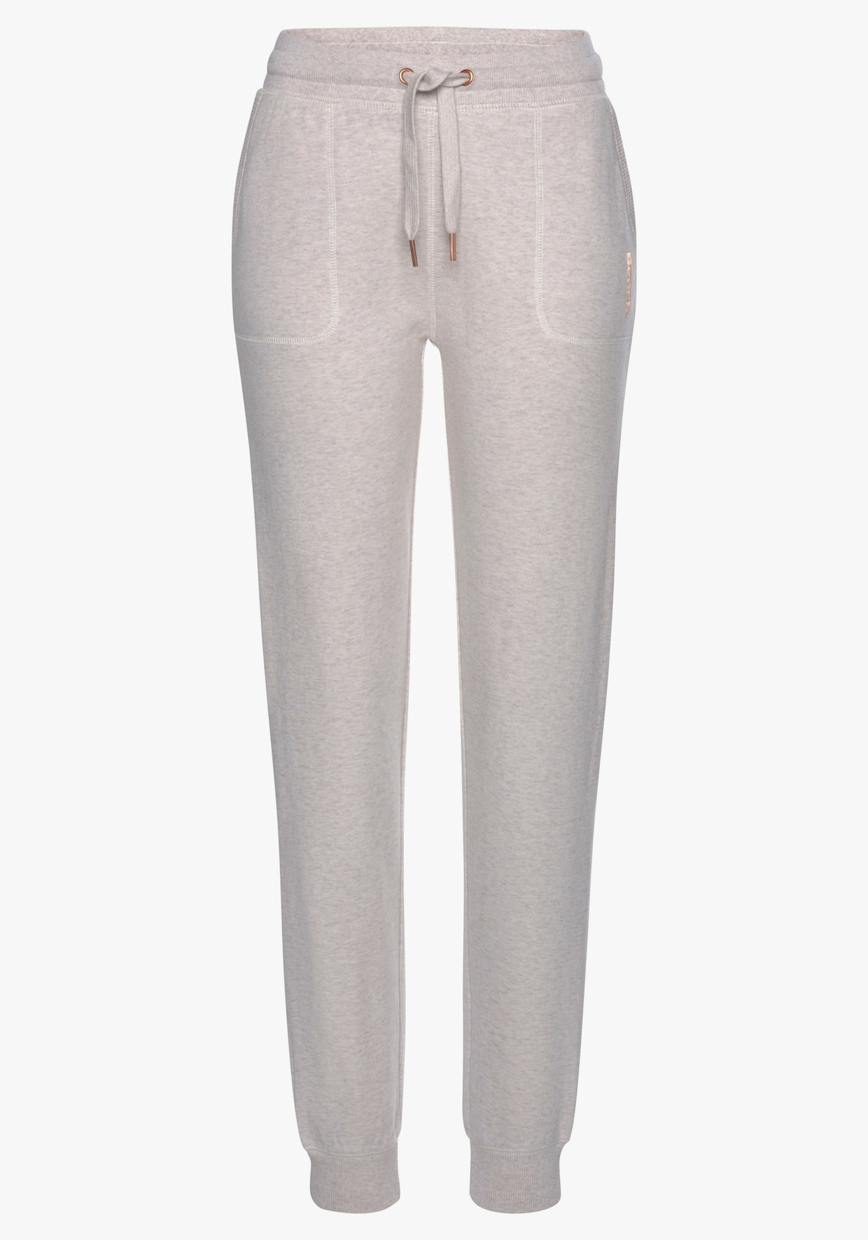 Loungehose - beige-meliert