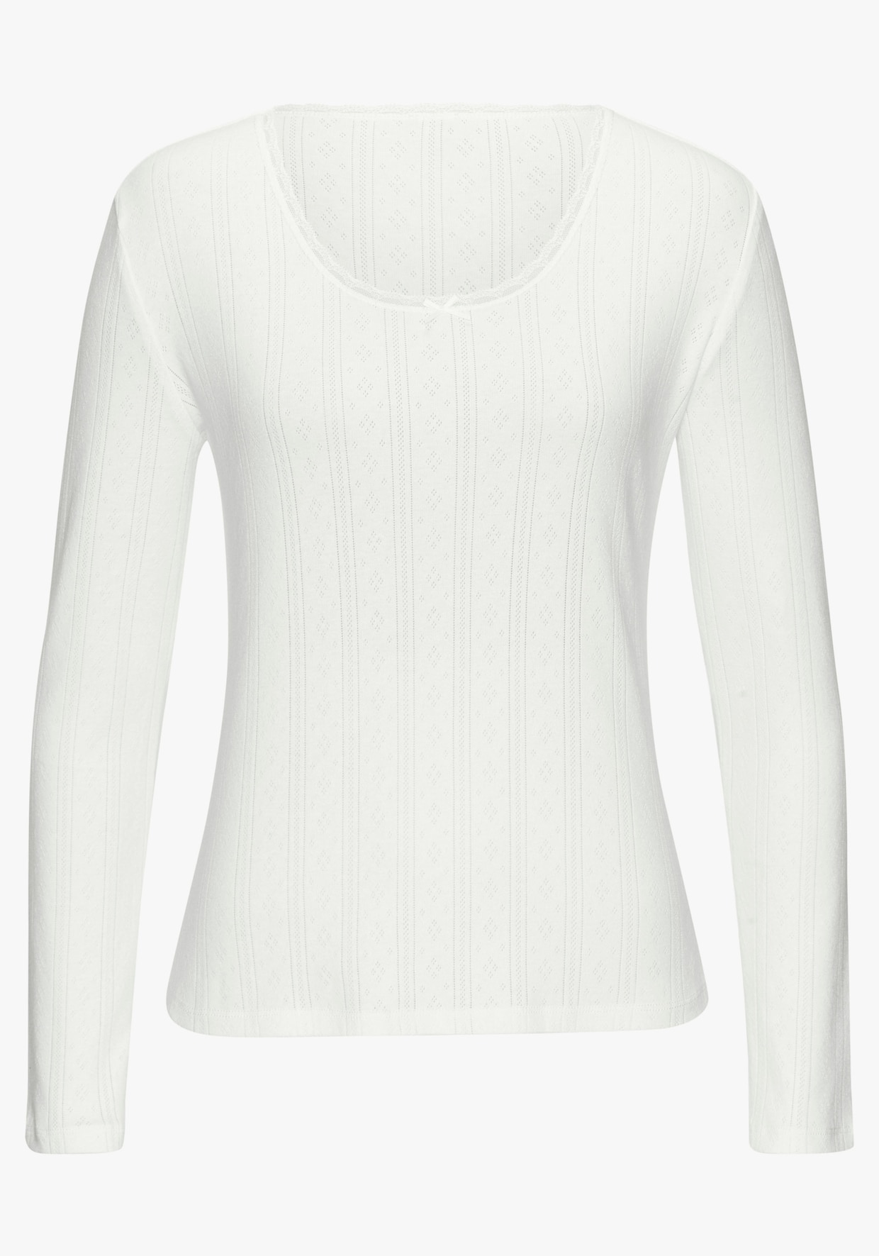 Vivance Langarmshirt - grau meliert, creme