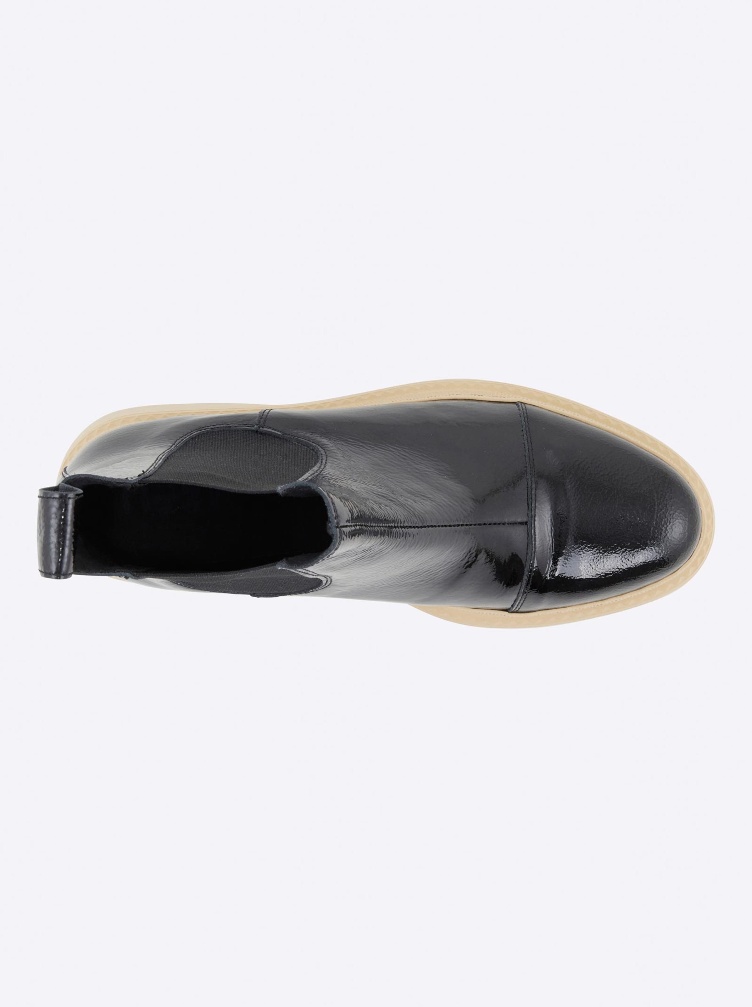 Schuhe Stiefeletten heine Stiefelette in schwarz-beige 
