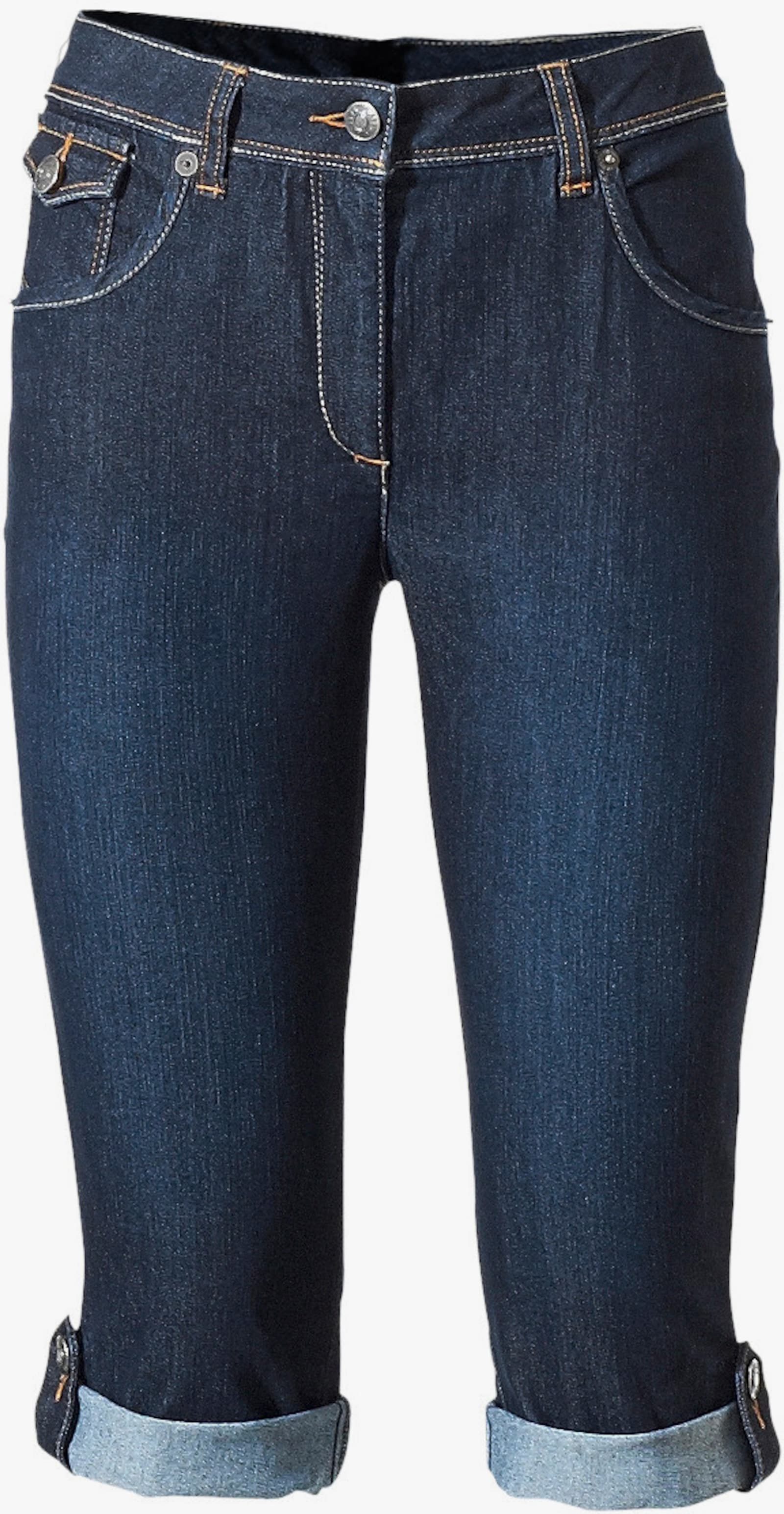 heine Caprijeans mit Power-Mesh - blue stone
