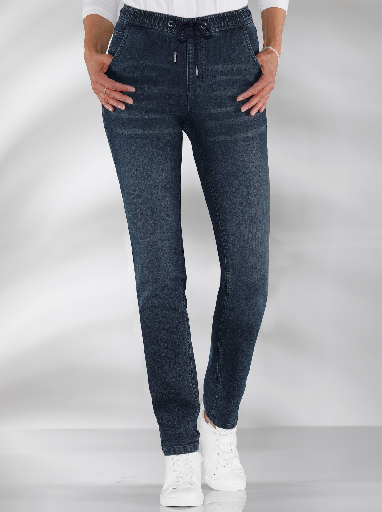 Schlupfjeans - blue-stone-washed