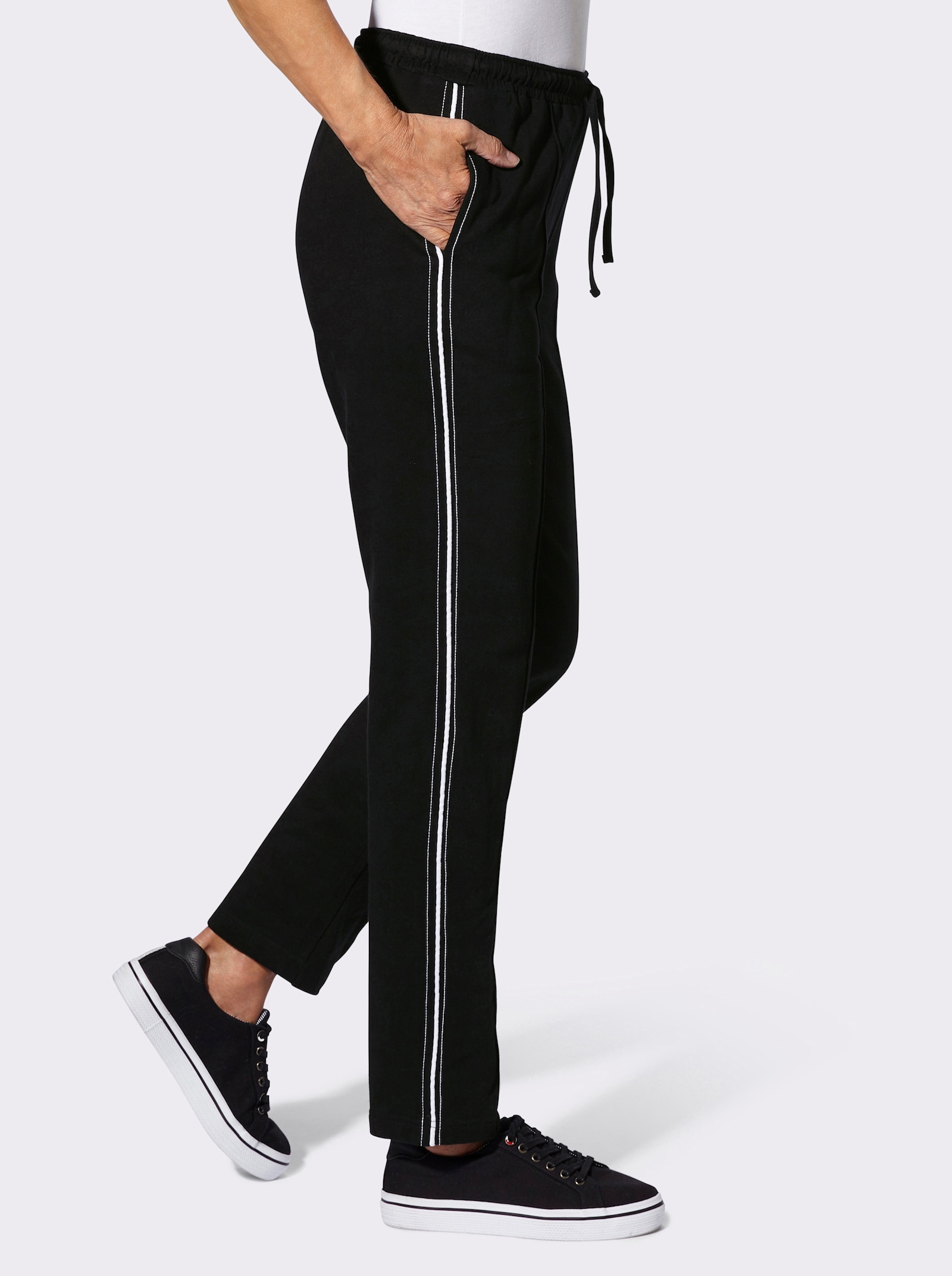 Sweathose mit Seitentaschen - schwarz