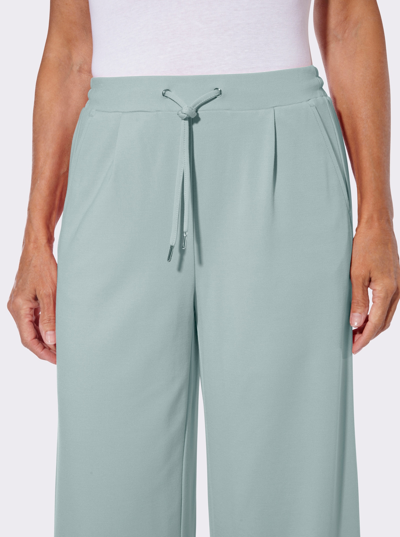 Jerseyhose in Culotte-Form - kalkmint