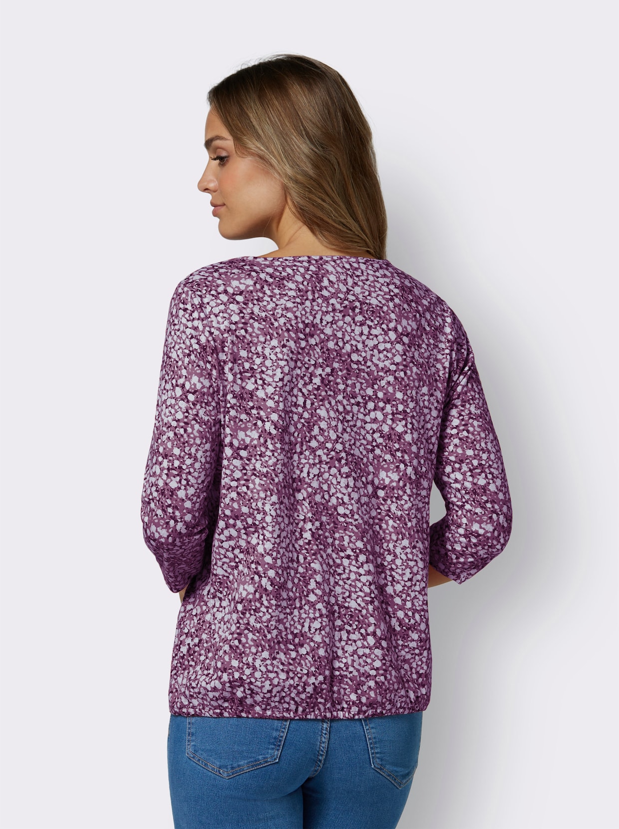 Shirt met 3/4-mouw - violet/mauve bedrukt