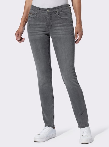 5-Pocket-Jeans mit v-förmigem Sattel vorne - stone-grey-denim