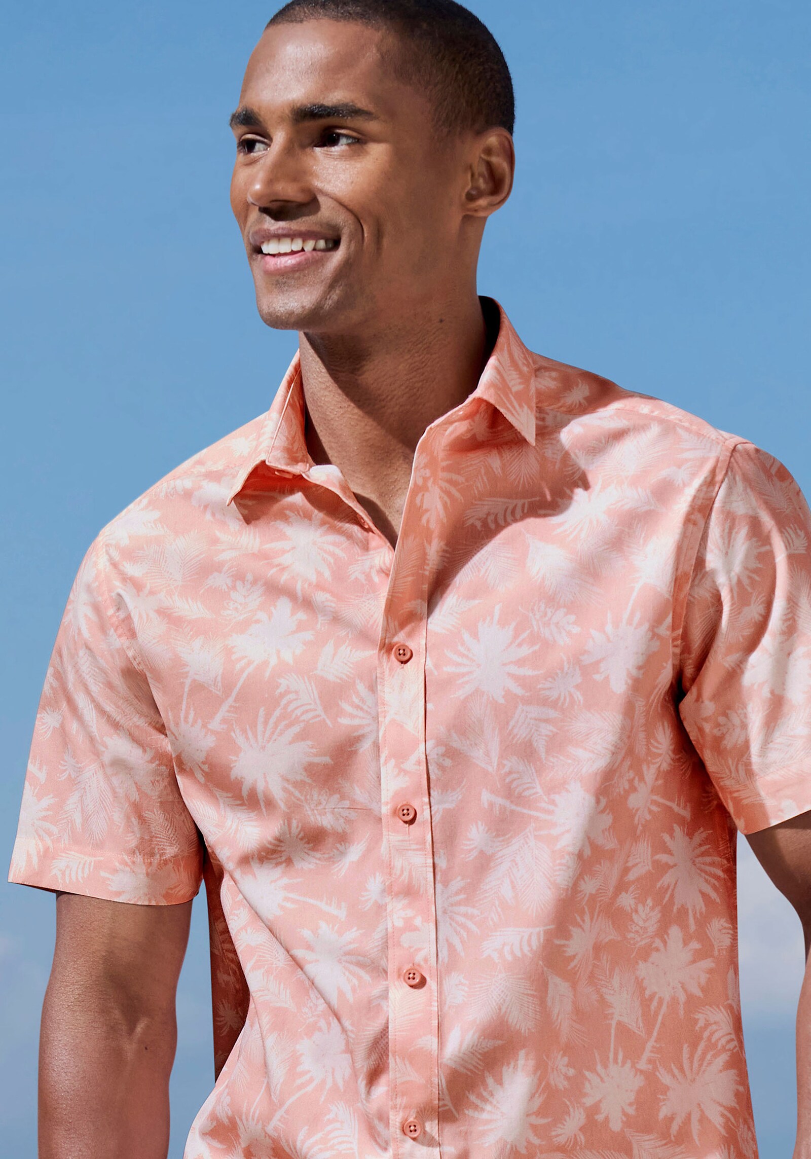 Beachtime Hawaiihemd - koralle-bedruckt