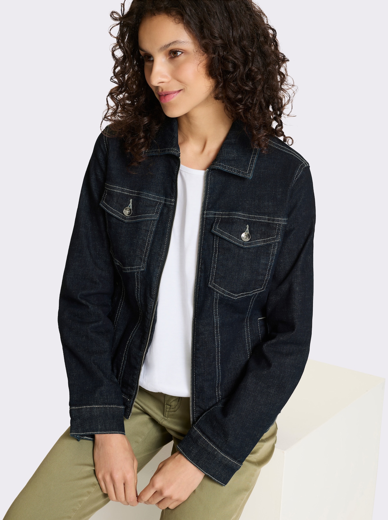 heine Jeansjacke - dark blue