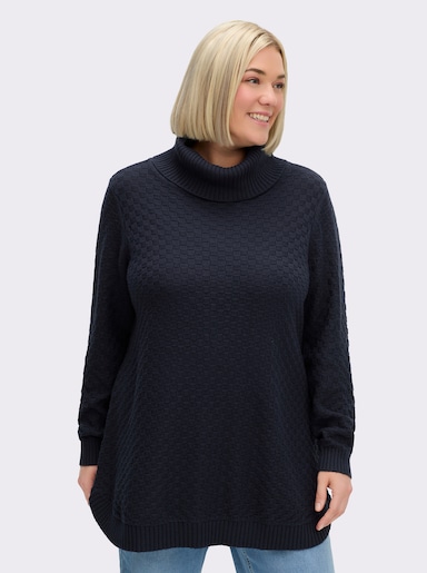 sheego Pullover - tiefblau