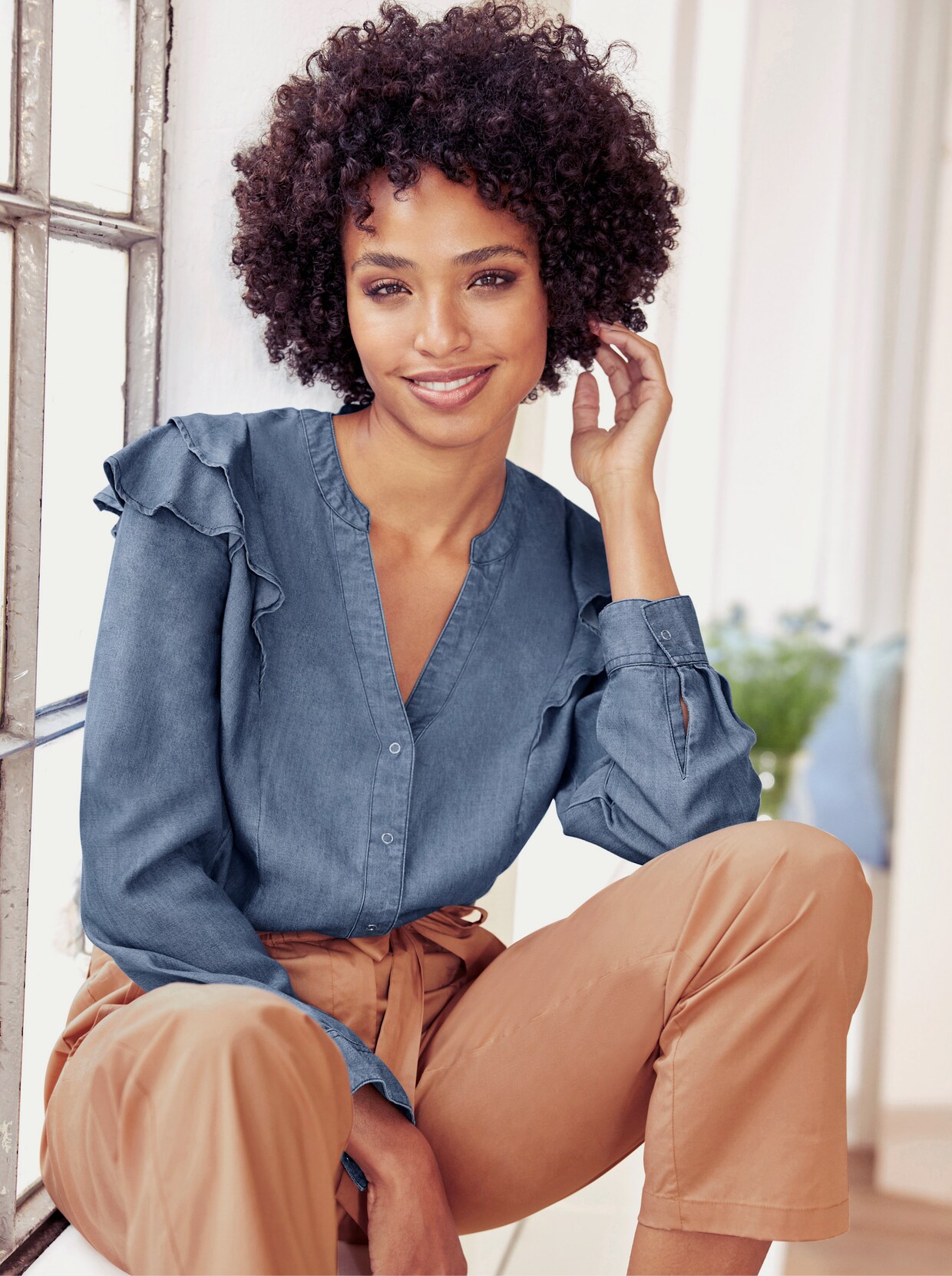 heine Blouse - blue-stonewashed