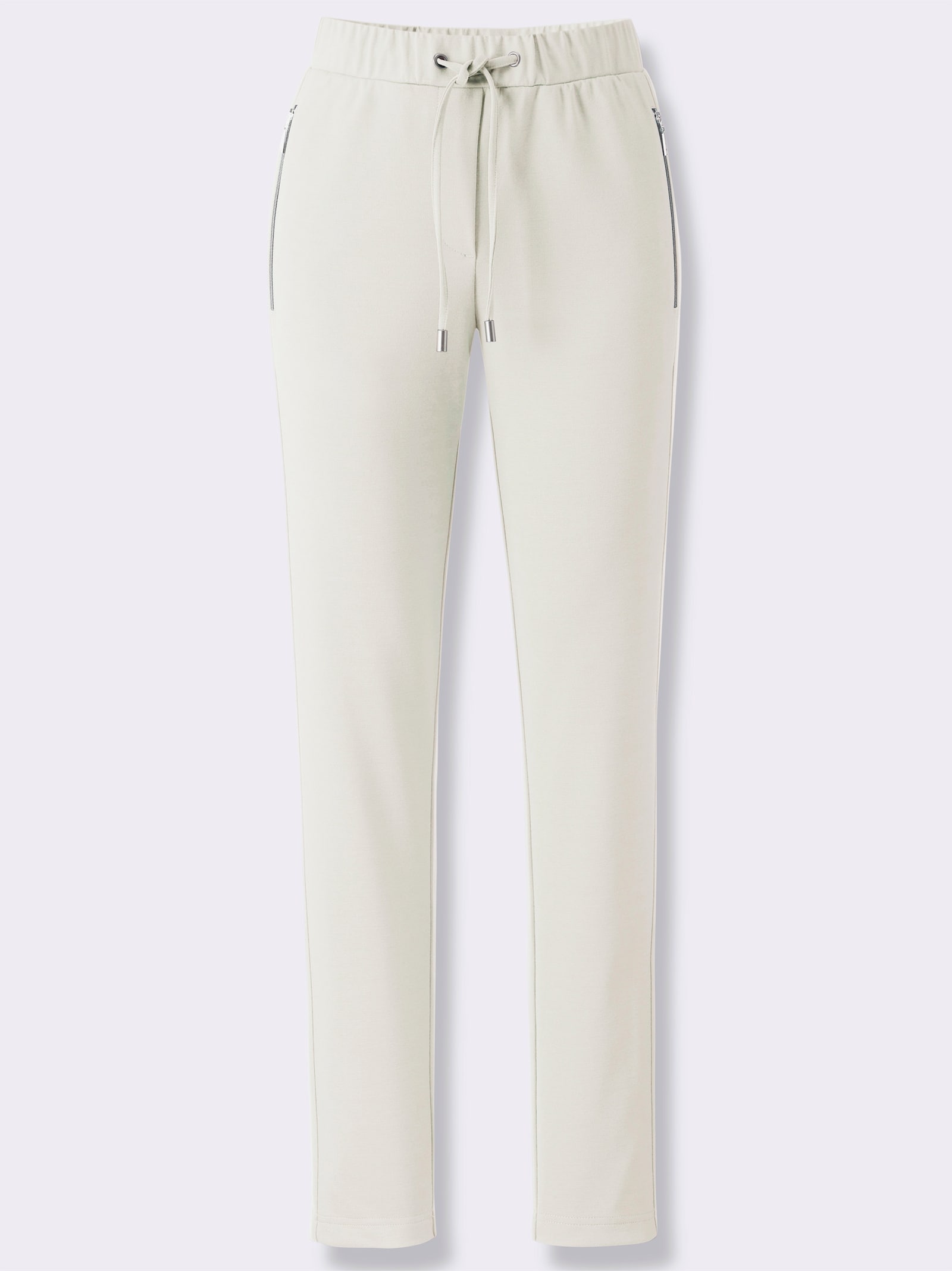 Jerseyhose mit Reißverschluss-Taschen - jade