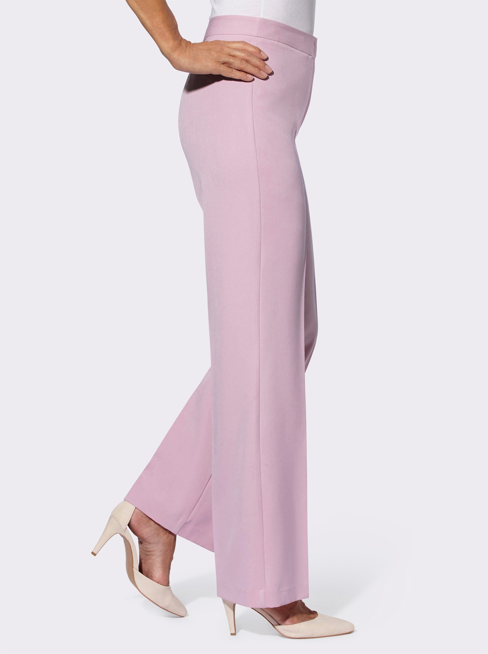 Hose mit weitem Bein - rosé